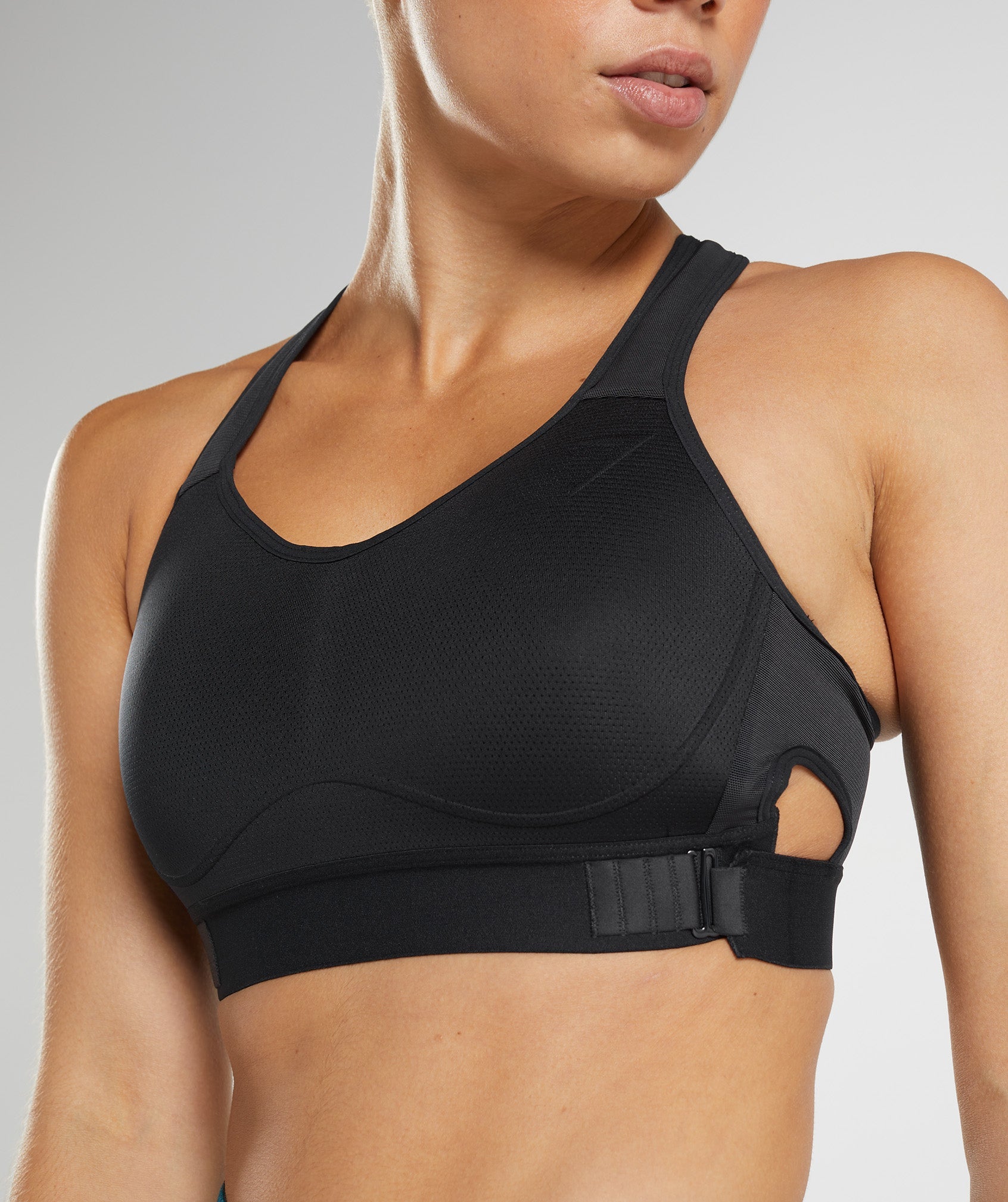 Racerback High Support Sports Bra in Black - view 3