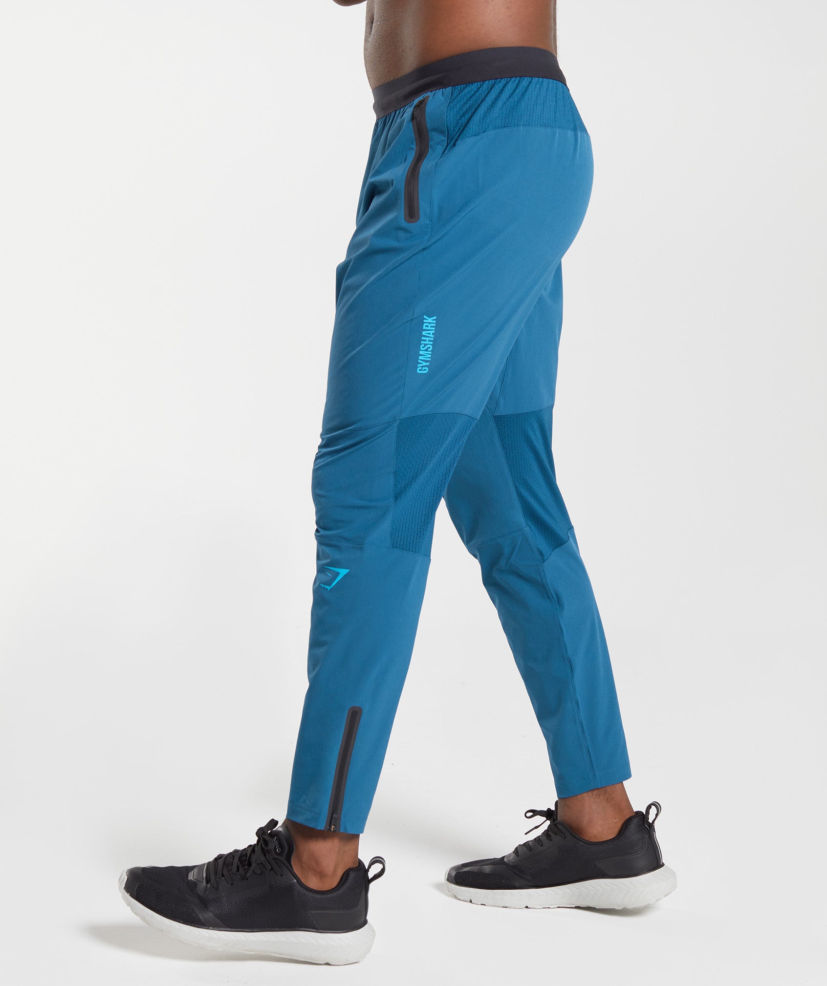 Hybrid Woven Joggers in Atlantic Blue - view 3