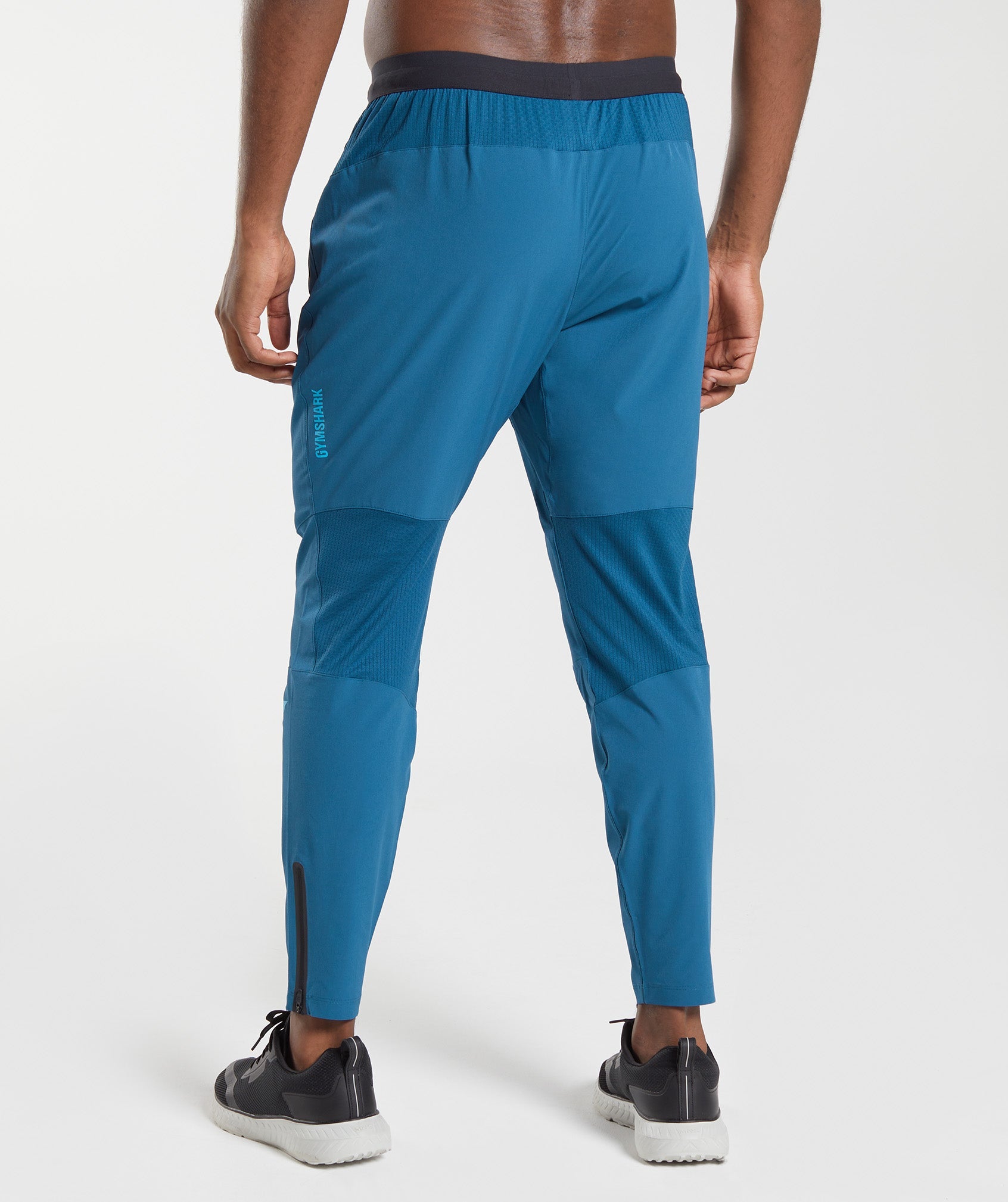 Hybrid Woven Joggers in Atlantic Blue - view 2