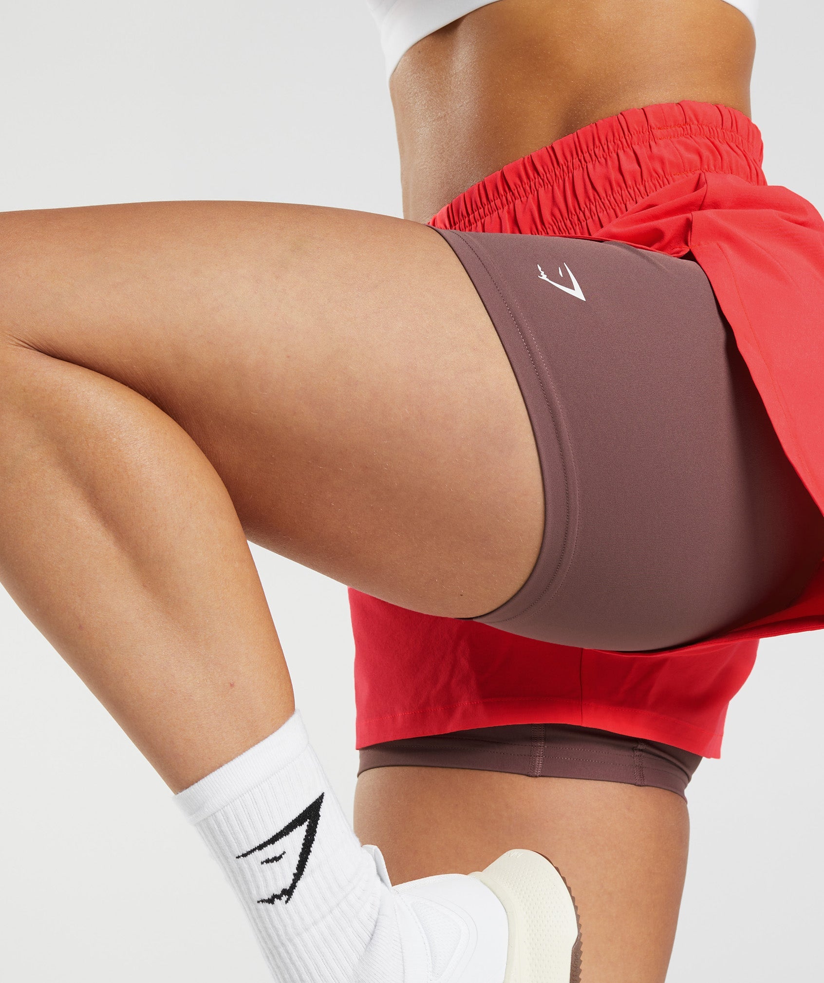 Running 2 In 1 Shorts in Fluo Bold Pink/Magenta Brown - view 6