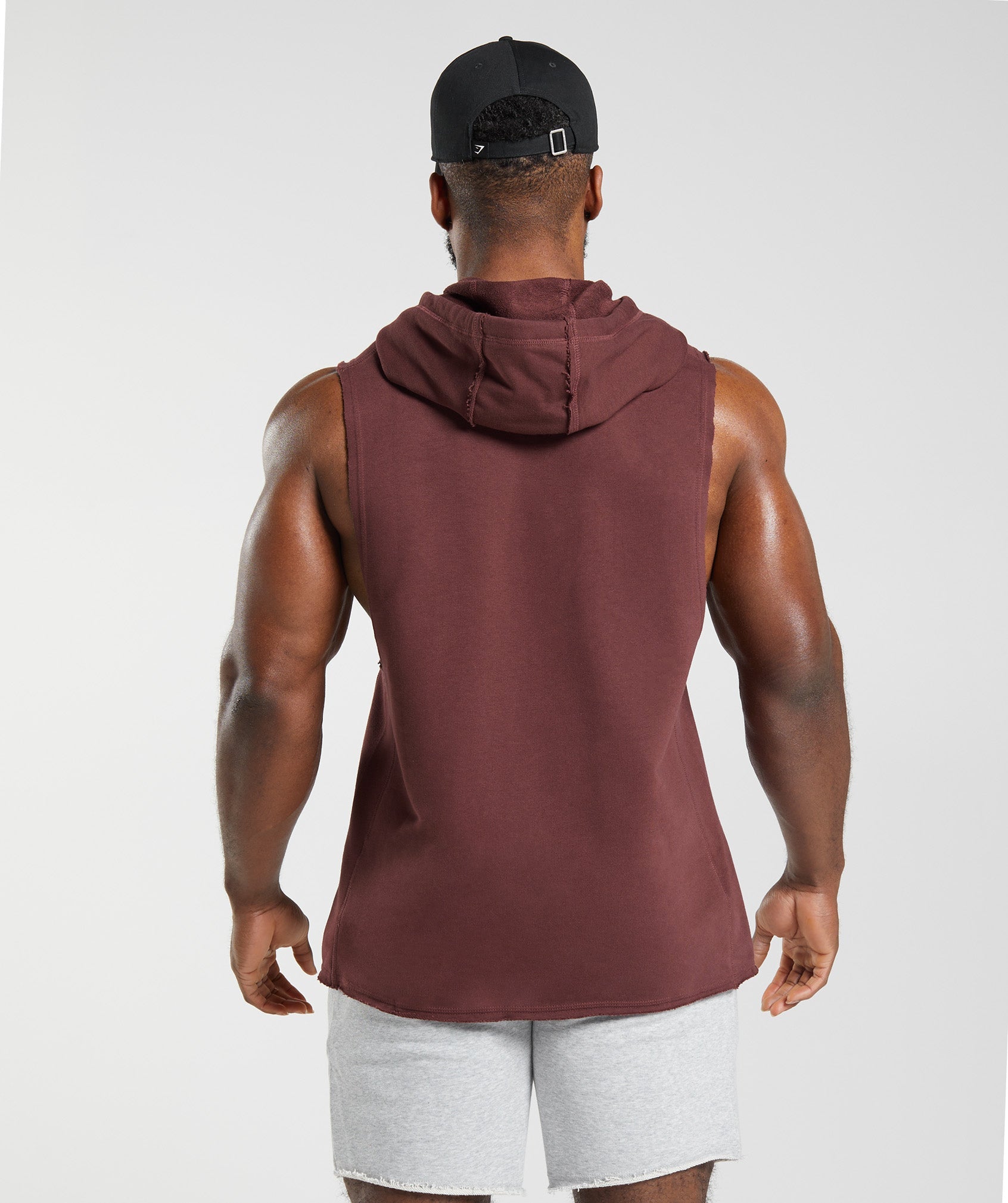 Legacy Drop Arm Hoodie in Cherry Brown