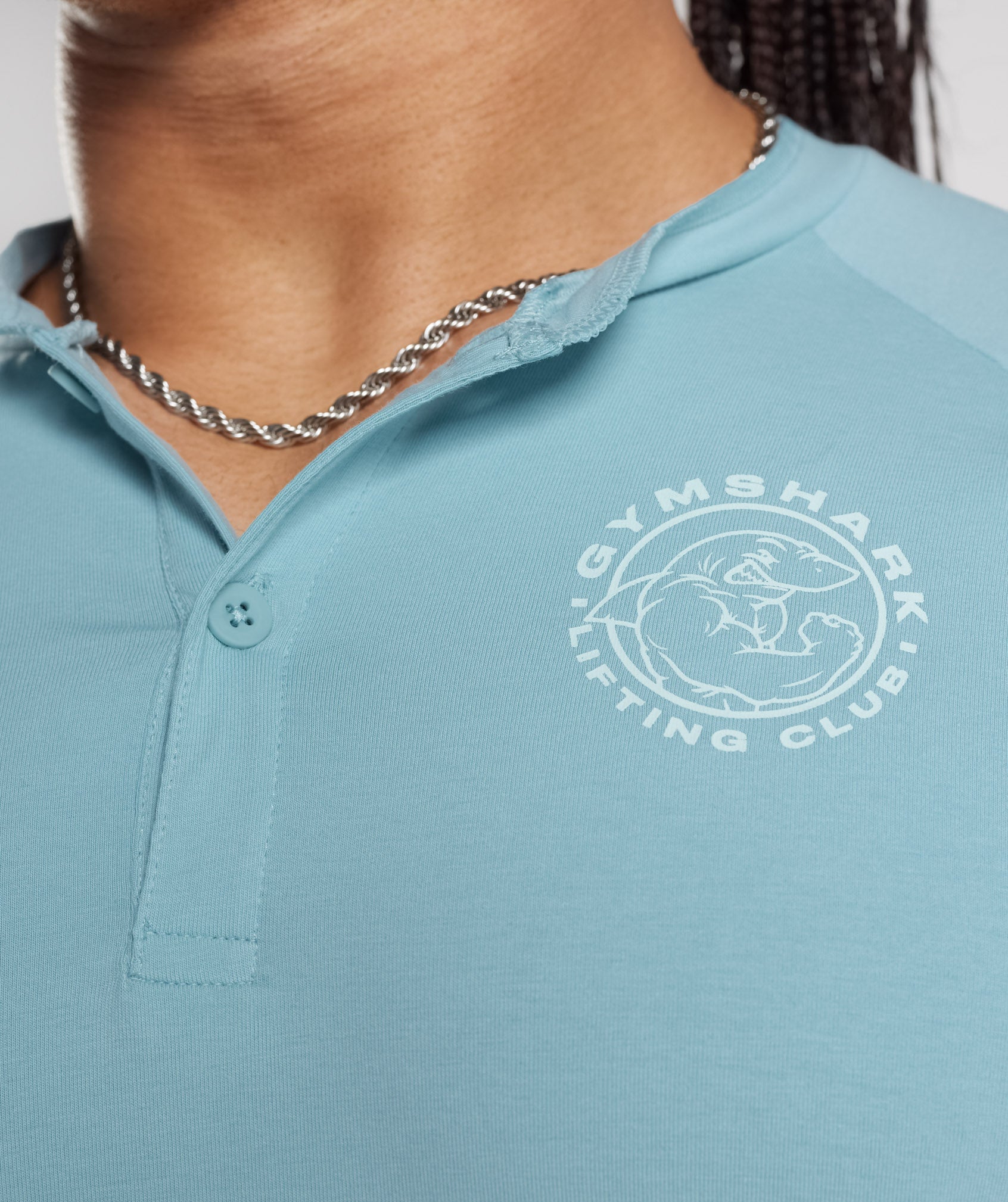 Legacy Henley Top in Iceberg Blue - view 5