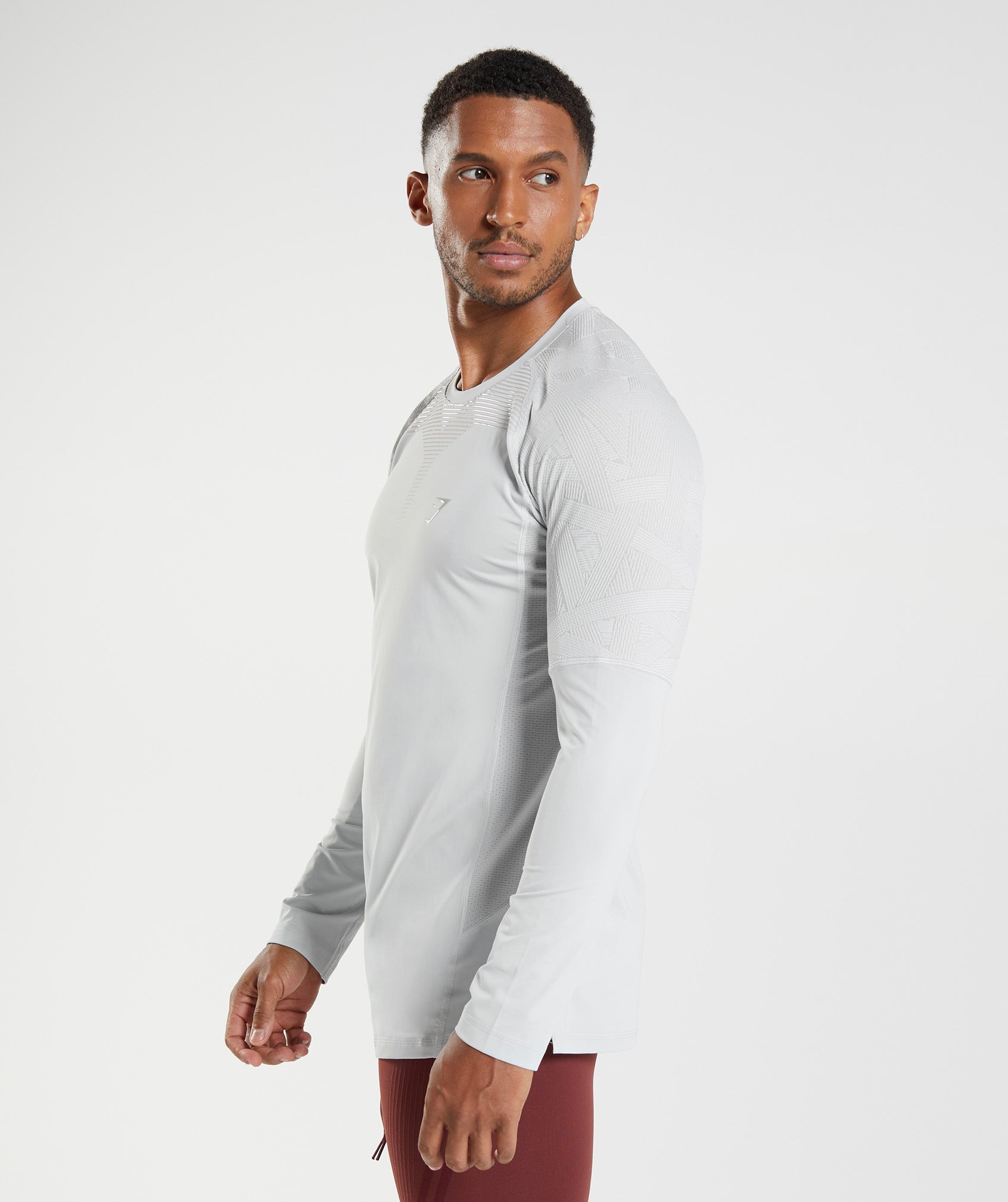 Form Long Sleeve T-Shirt in Light Grey - view 3