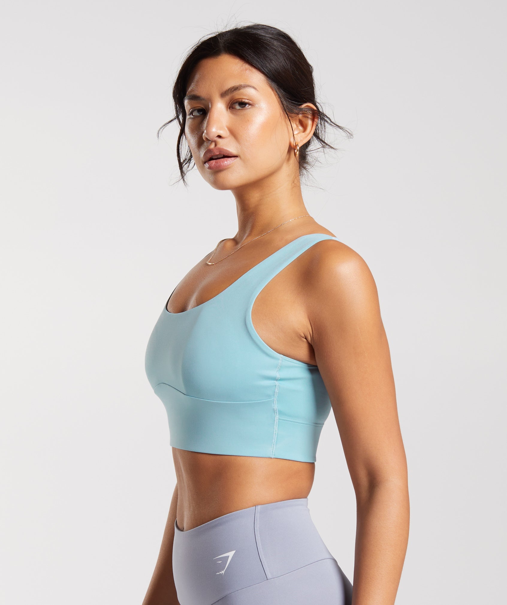 Longline Sports Bra in Iceberg Blue - view 3