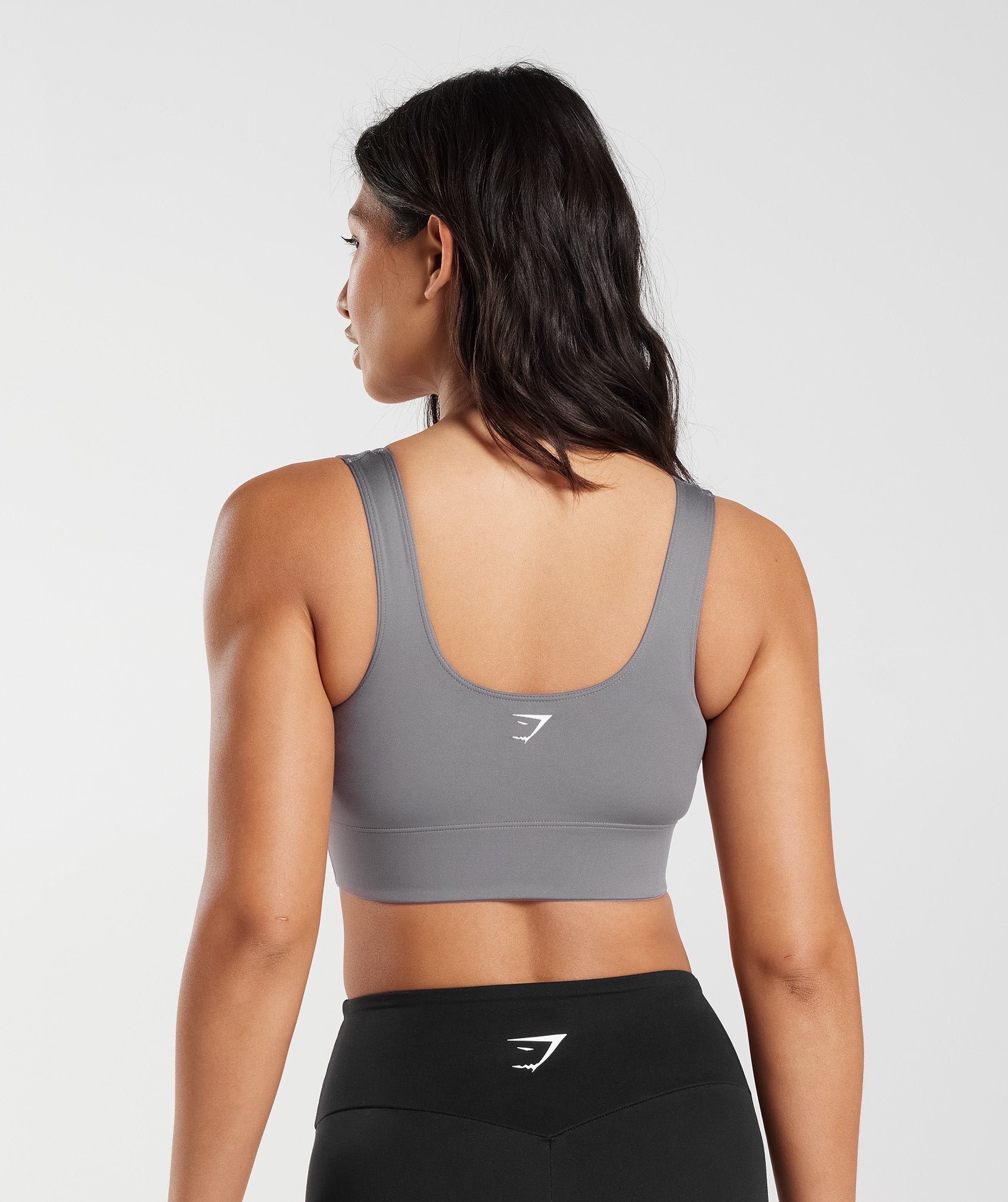 Longline Sports Bra in Titanium Grey - view 2