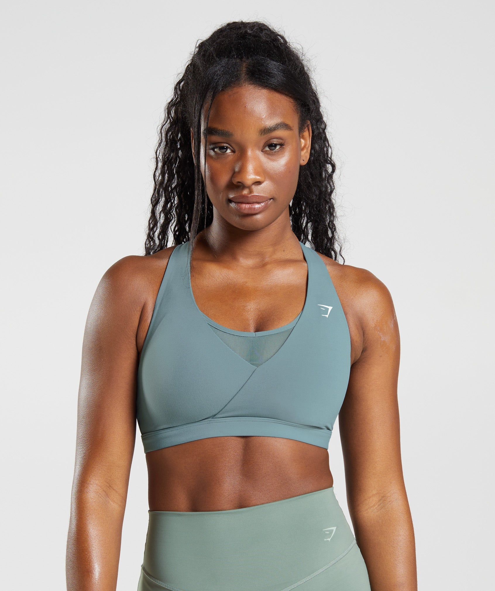 Crossover Sports Bra in Thunder Blue - view 1