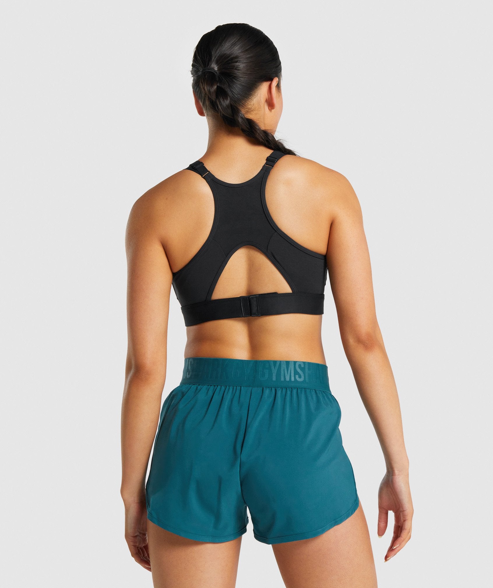 Gymshark Mesh Neckline Training Sports Bra - Black