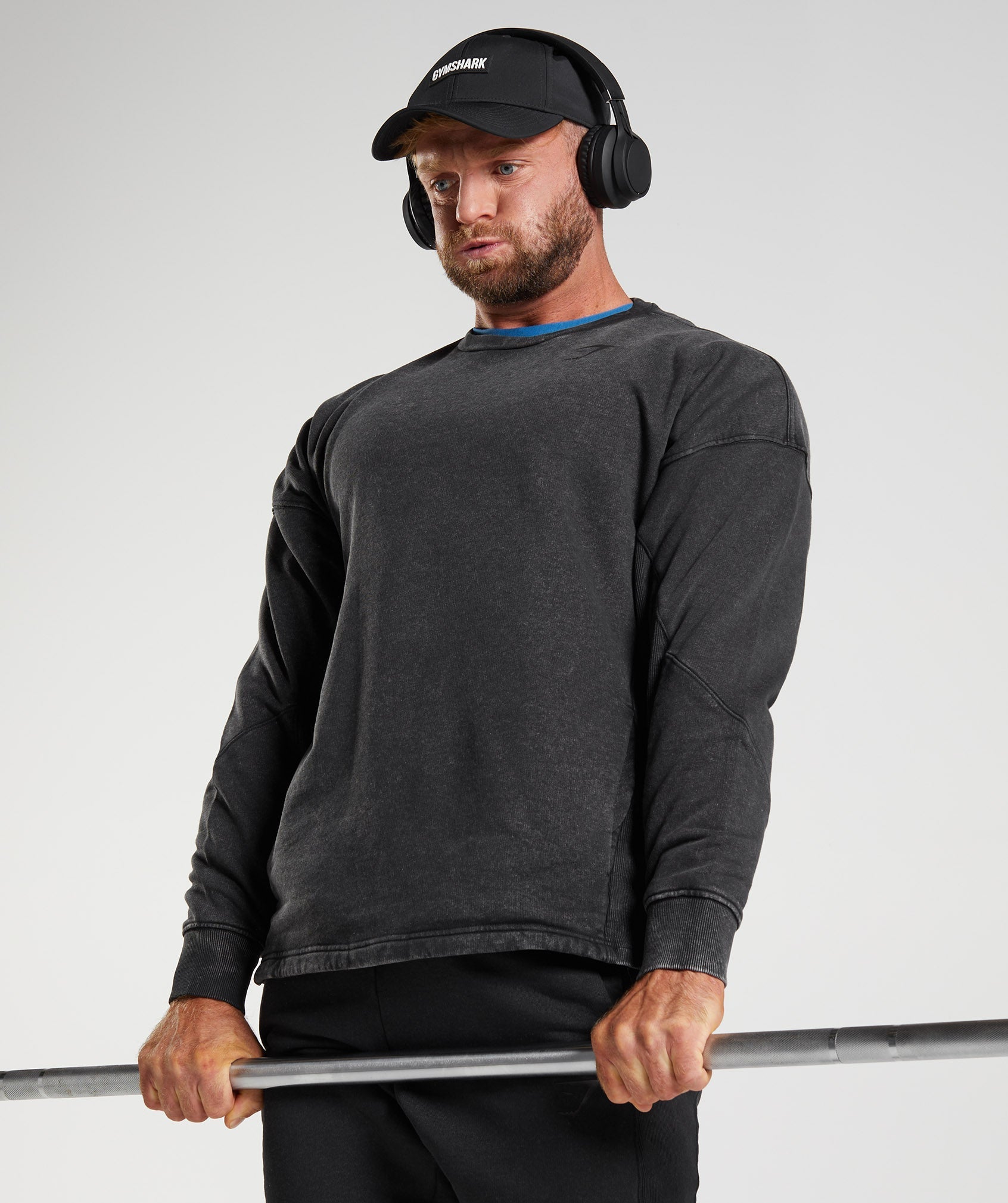 Gymshark Power Washed Crew - Black