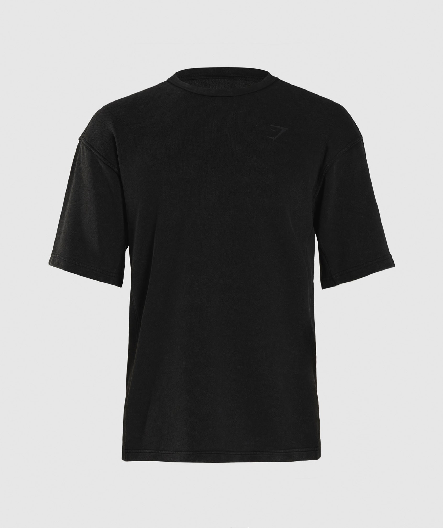 Power Washed Short Sleeve Crew in Black - view 3