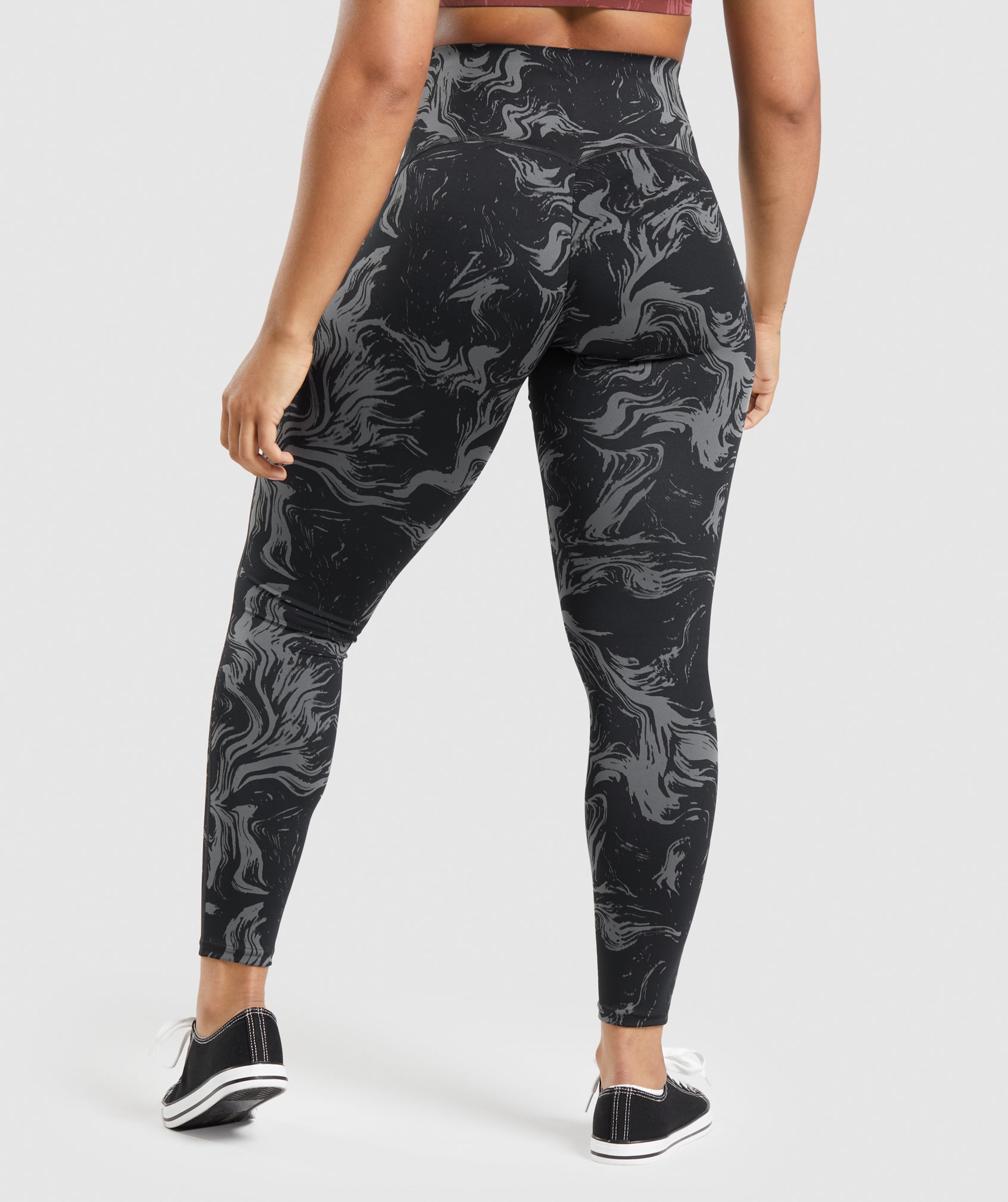 Gymshark Waist Support Leggings - Black Print