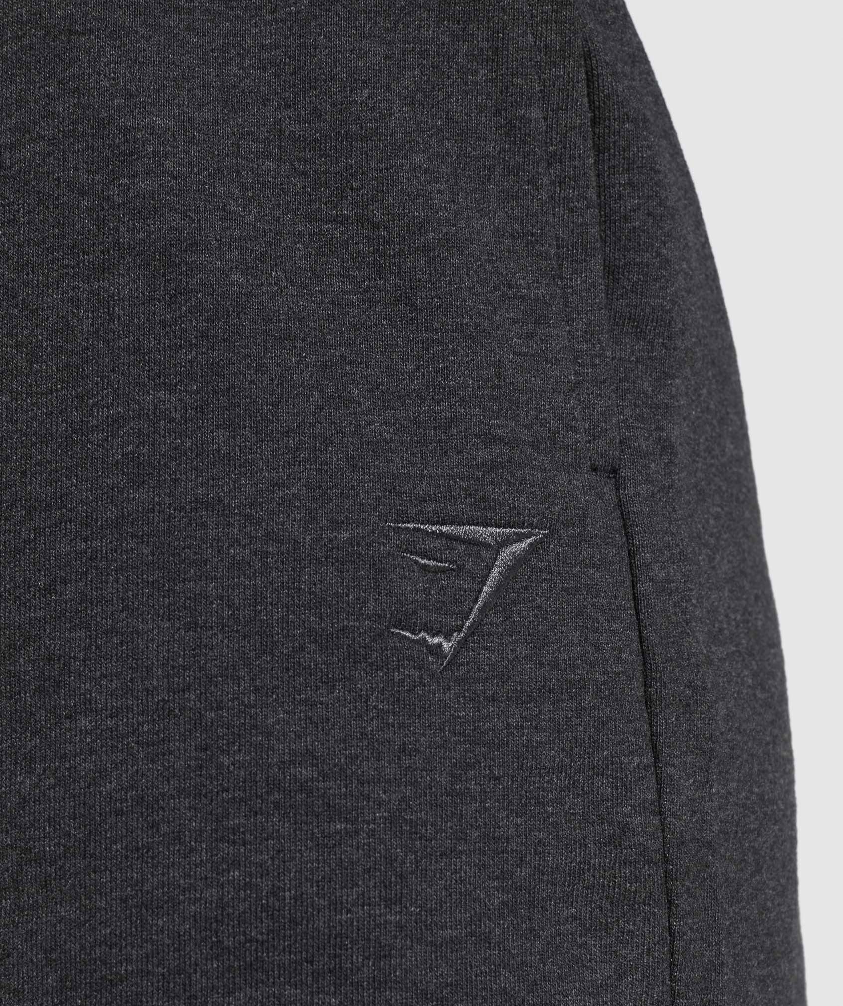 Gymshark Rest Day Sweats Cropped Pullover - Black Core Marl