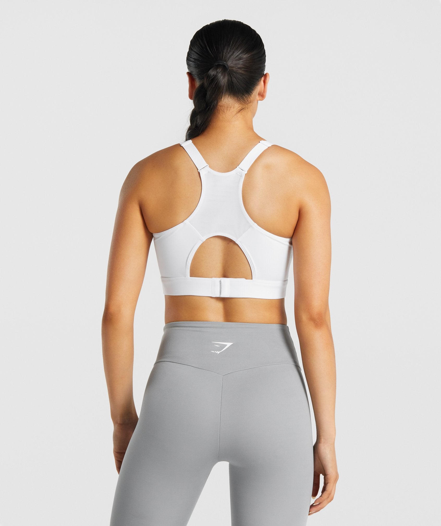 Racer Back Sports Bra in White - view 2