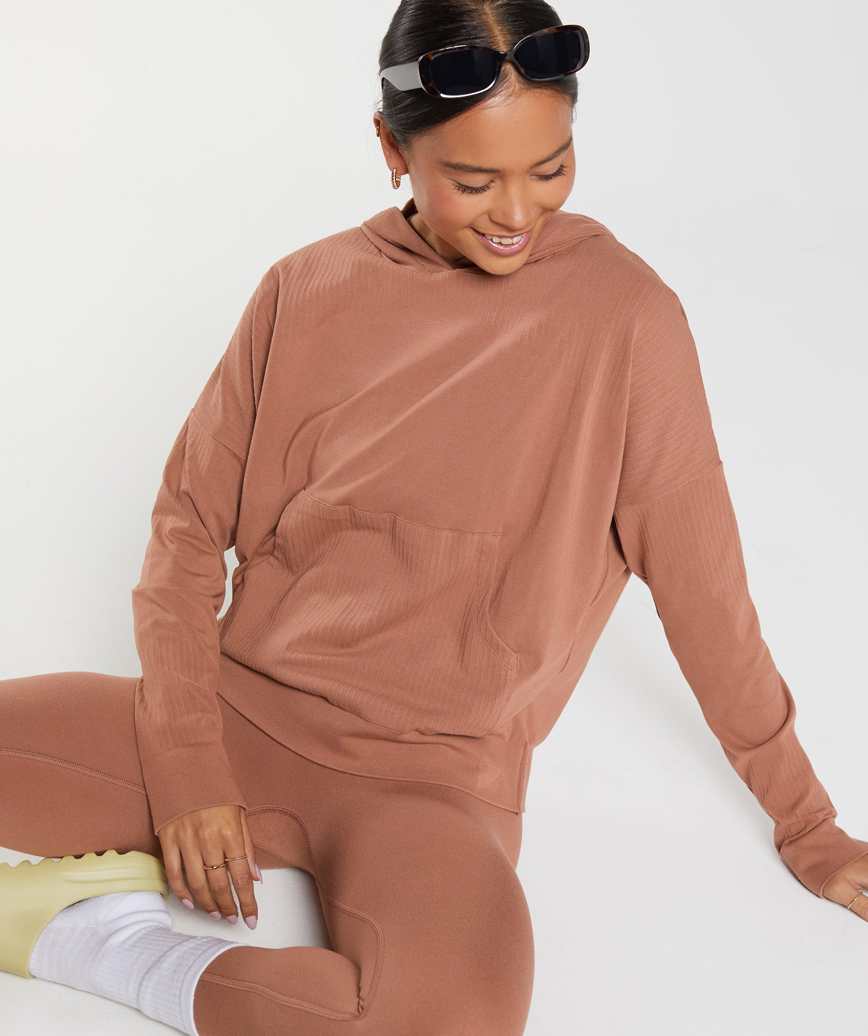 Rest Day Lounge Hoodie in Coffee Brown
