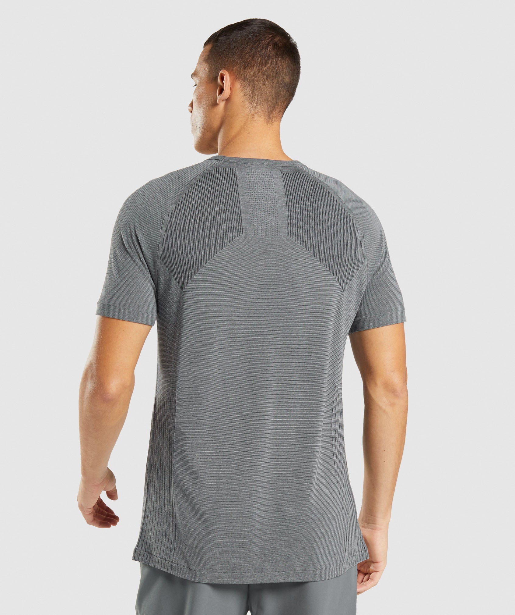 Retake Seamless T-Shirt in Black/Charcoal Marl