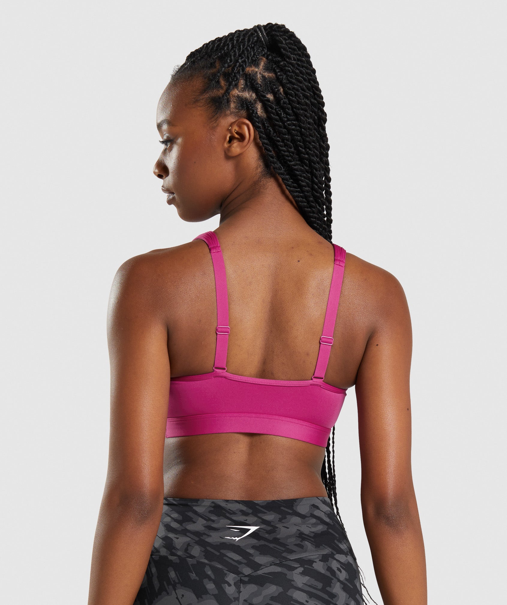 Light Pink V Neck Sports Bra - TK Maxx UK