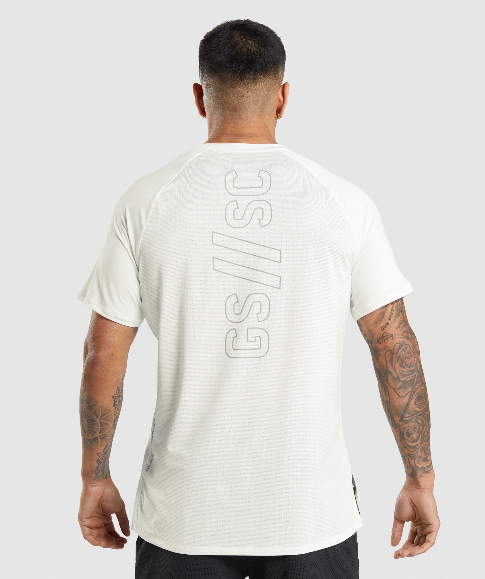 Gymshark//Steve Cook T-Shirt in Off White - view 2