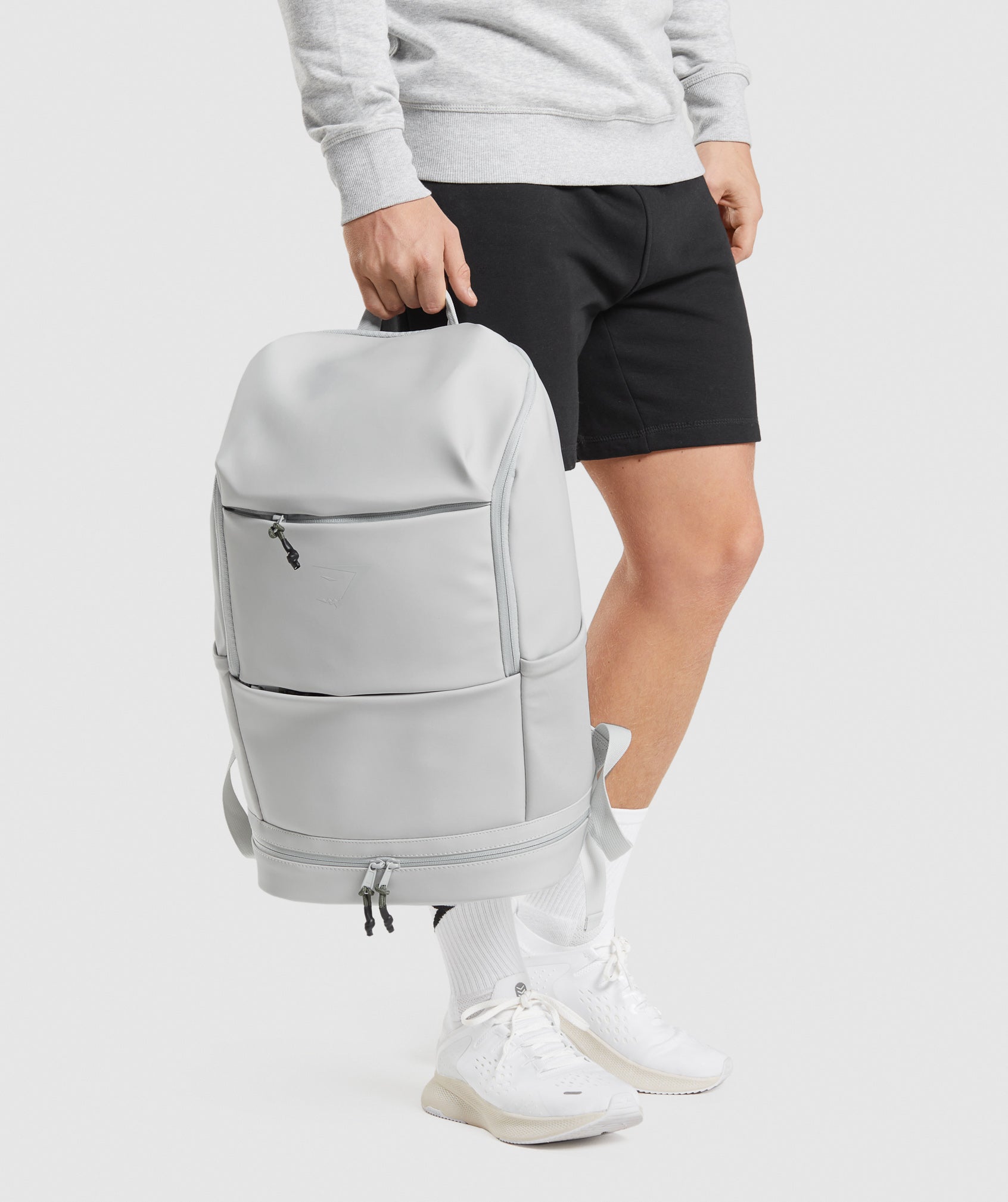 Sleek Backpack in Light Grey - view 4
