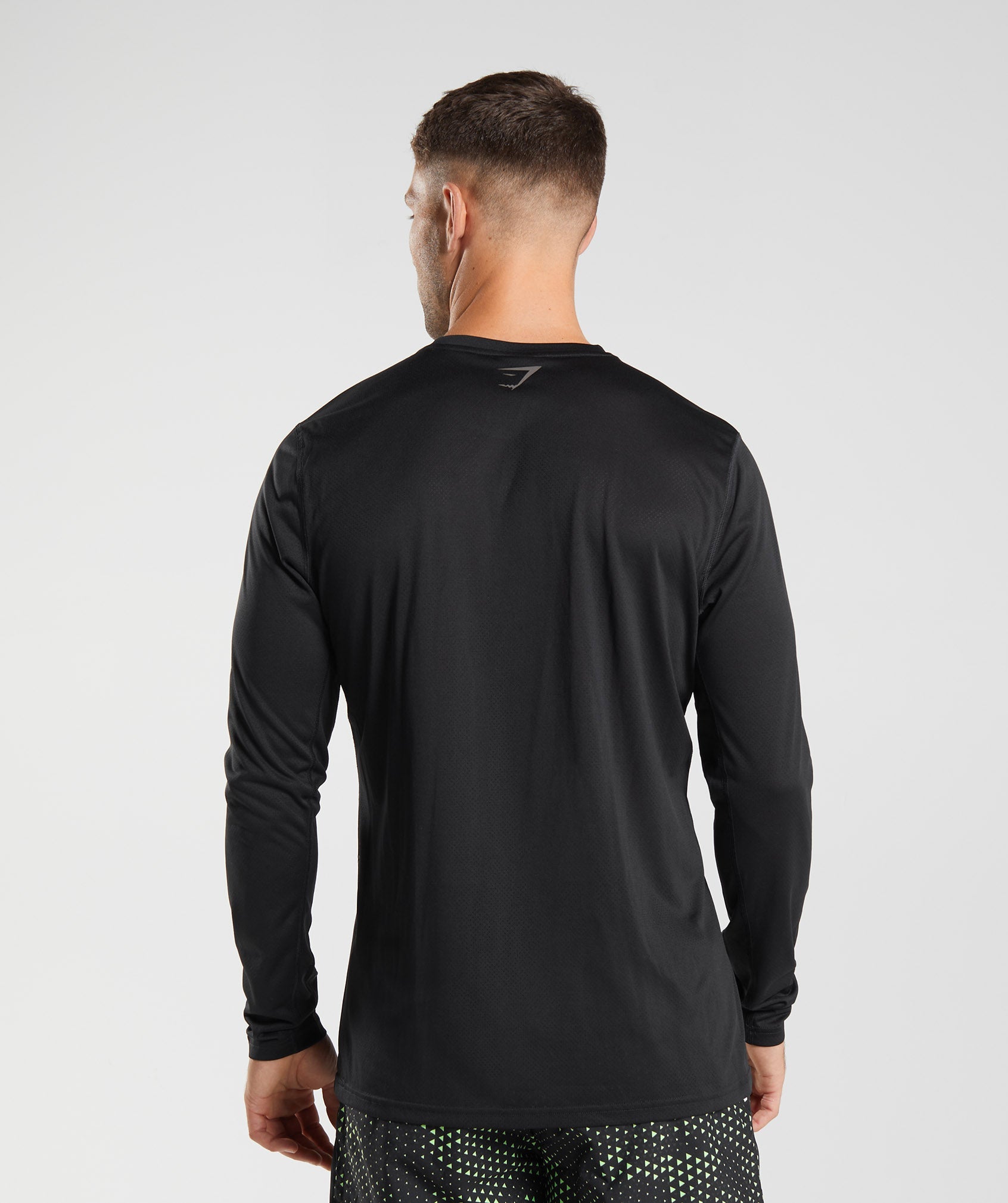 Sport Long Sleeve T-Shirt in Black/Black Marl - view 2