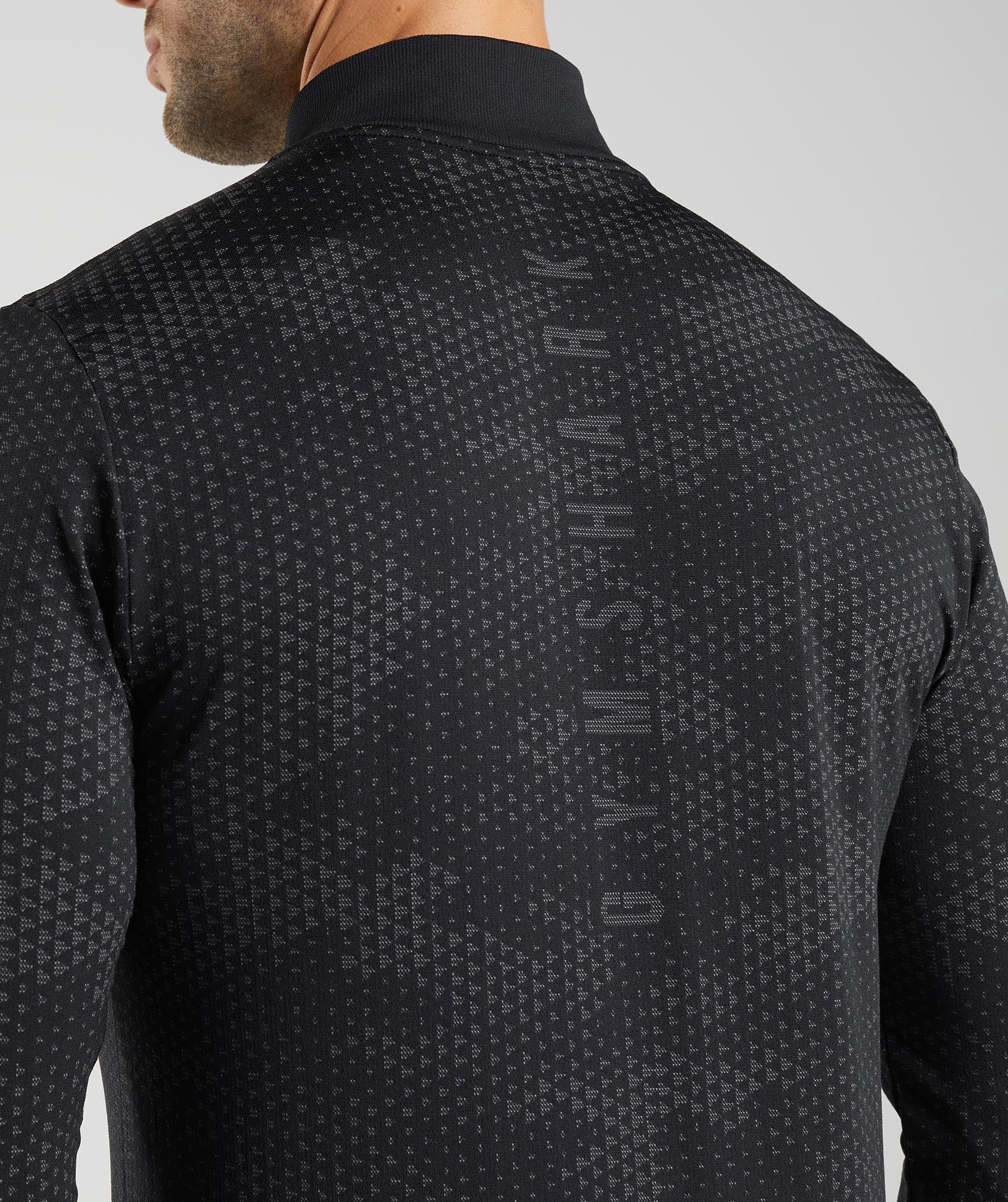 Sport Seamless 1/4 Zip in Black/Silhouette Grey - view 5