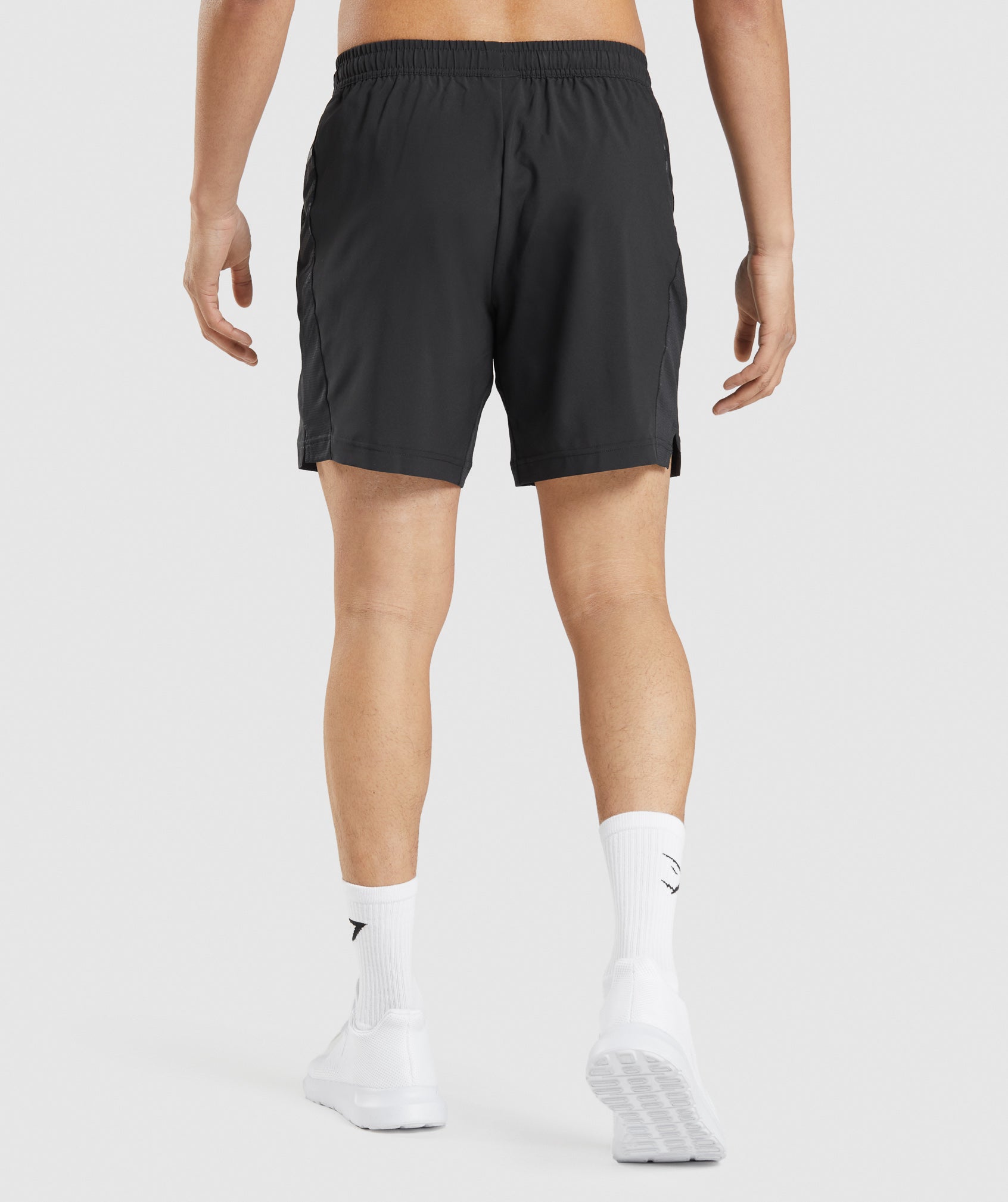 Sport Stripe 7" Shorts in Black - view 2