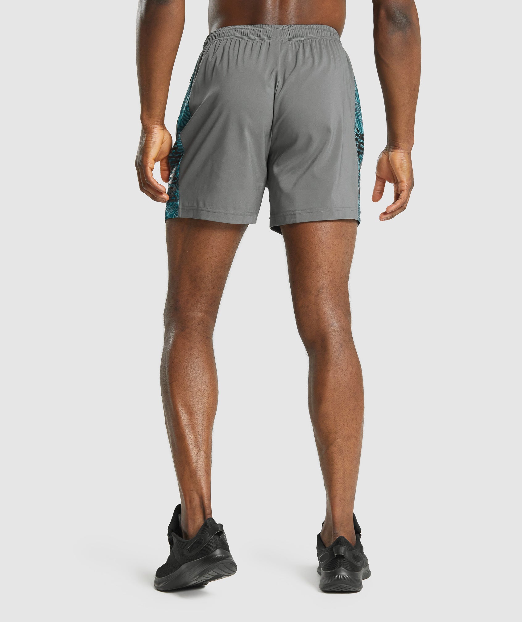 Graphic Sport Shorts in Grey