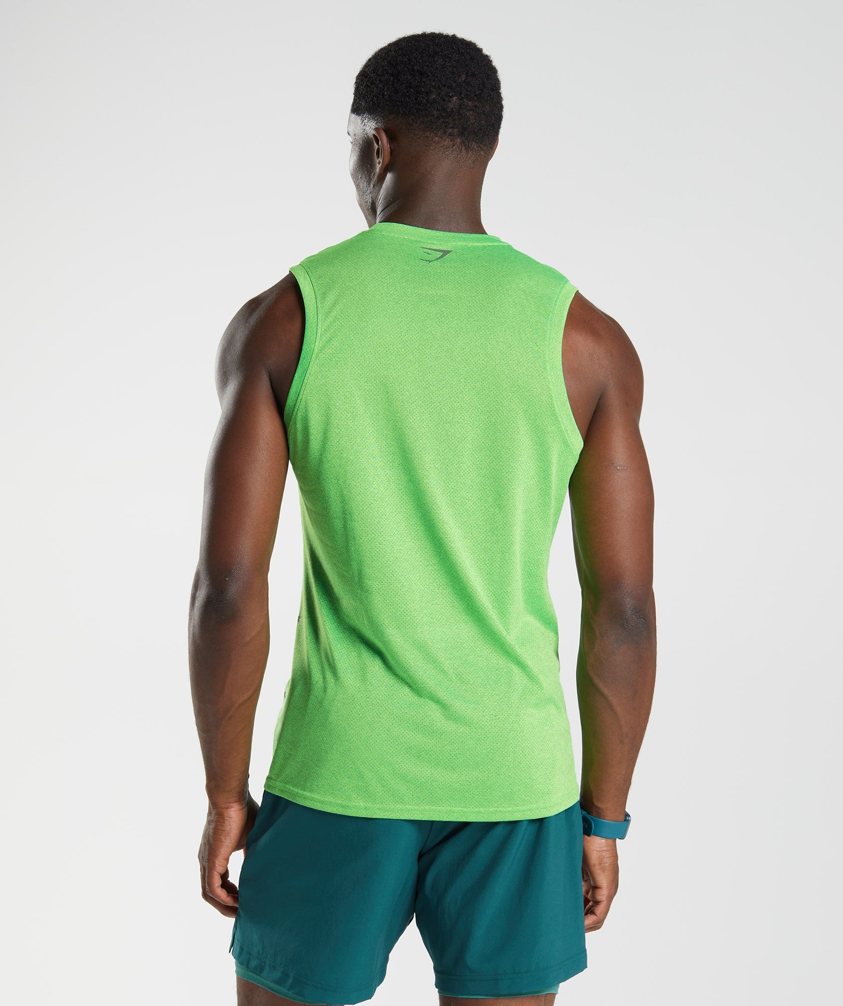 Sport Tank in Fluo Lime/Black Marl - view 2