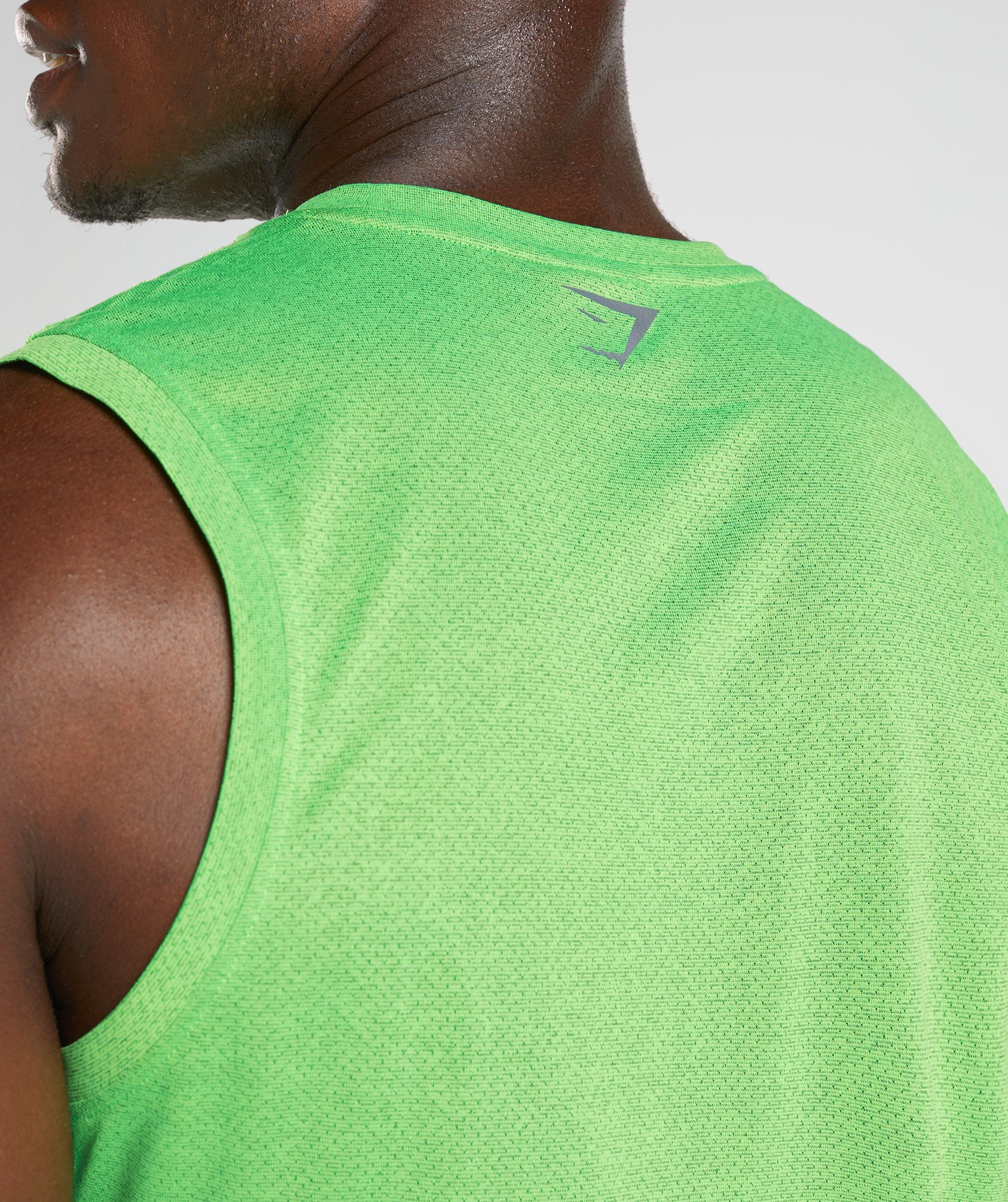 Sport Tank in Fluo Lime/Black Marl - view 5