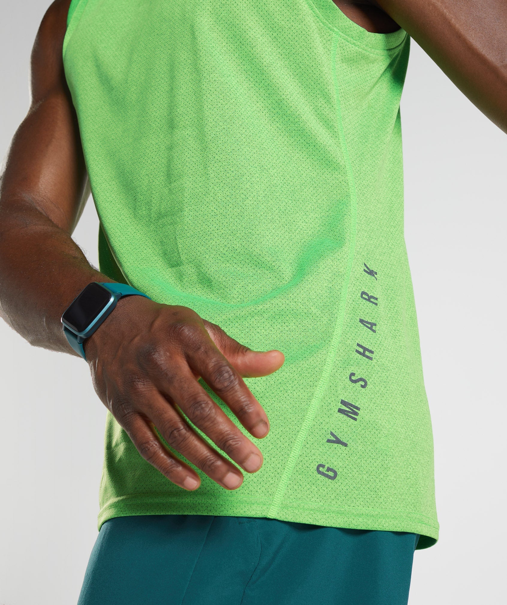 Sport Tank in Fluo Lime/Black Marl - view 6