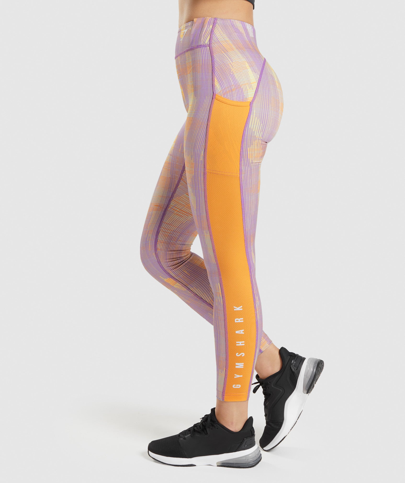 Sport Leggings in Orange Print - view 3