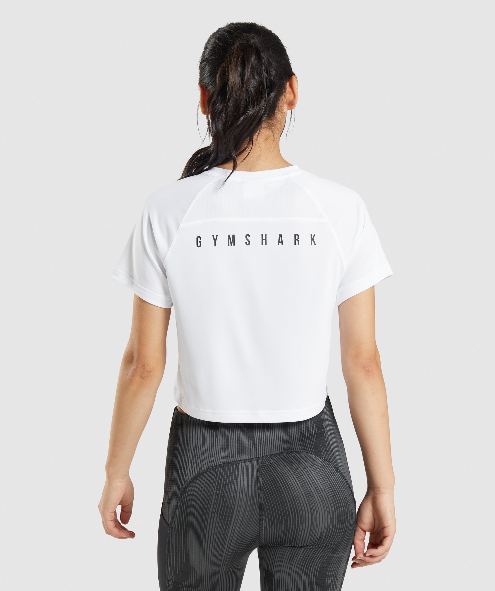 Gymshark Embroidered Graphic Midi T-Shirt - White