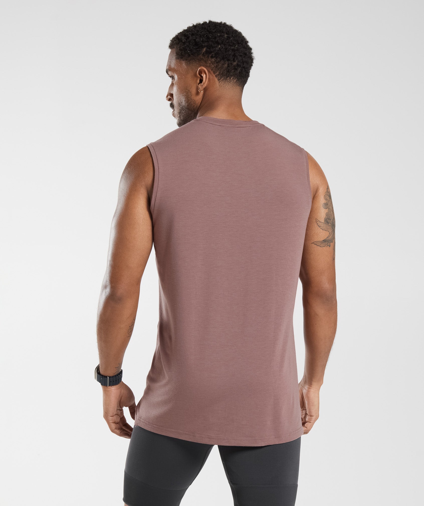 Studio Breathe Tank in Dusty Maroon - view 2