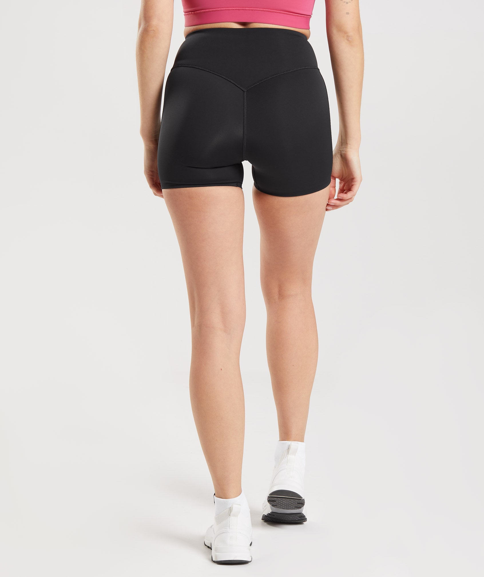 Women Gym Shorts Slim Fit FST100 Black