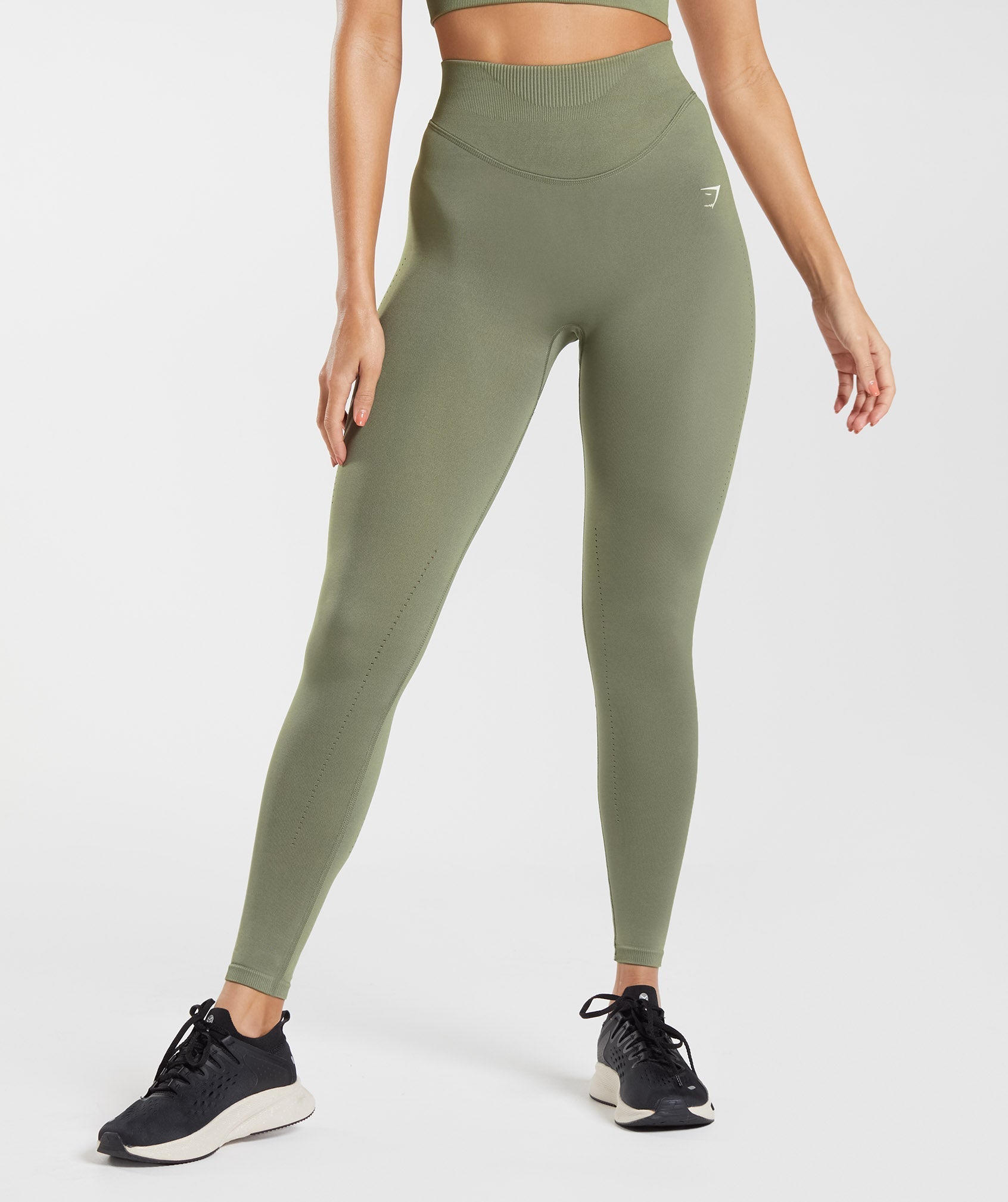 Sweat Seamless Leggings in Dusty Olive - view 1