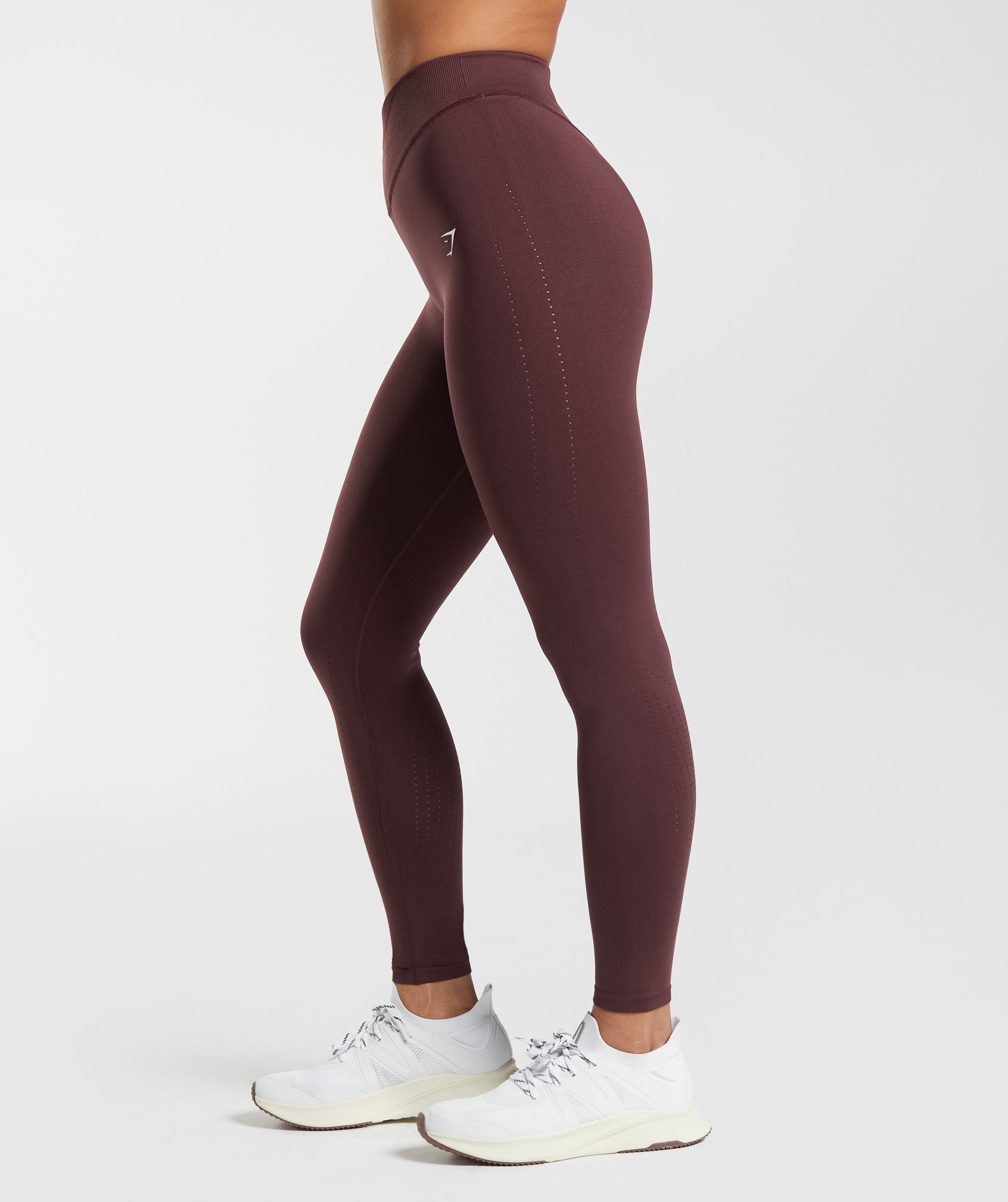 Sweat Seamless Leggings in Baked Maroon - view 3