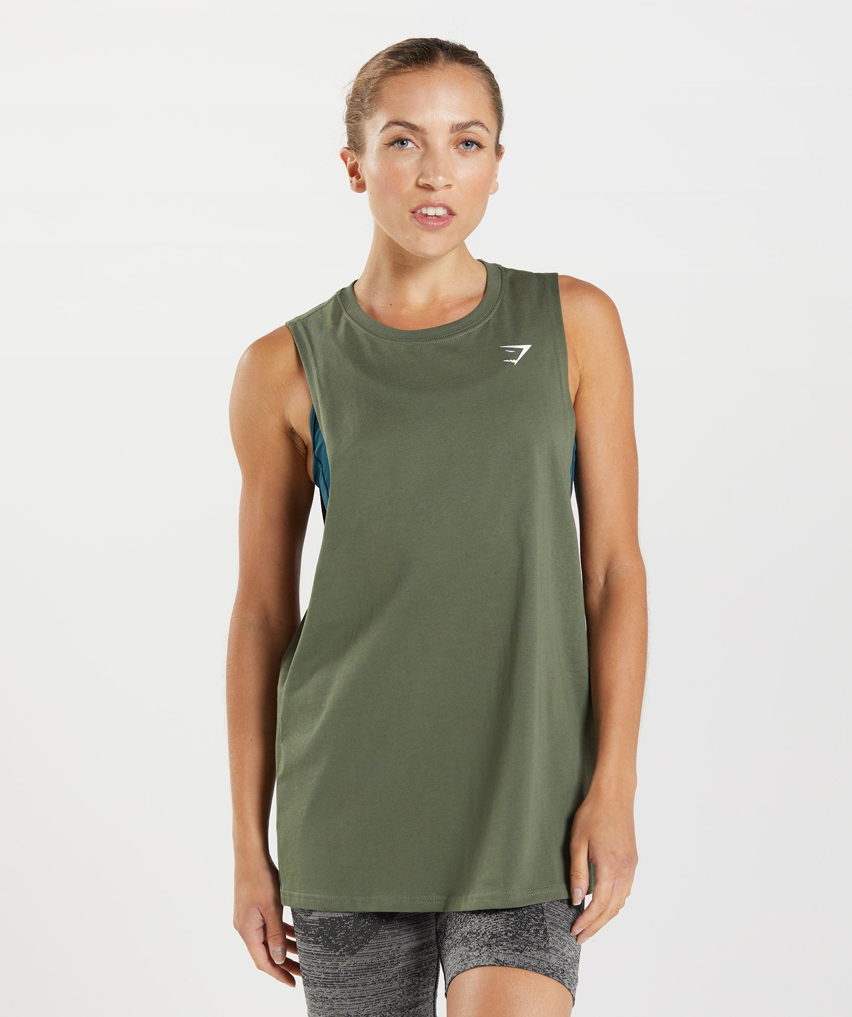 Training Drop Arm Tank in Core Olive - view 1
