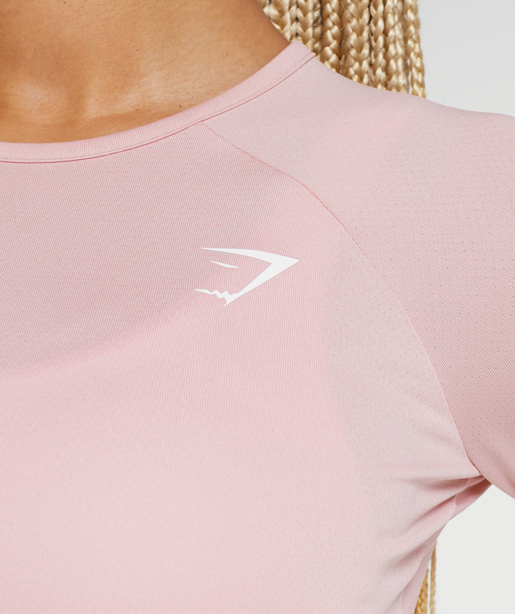 Training Long Sleeve Crop Top in Scandi Pink - view 3