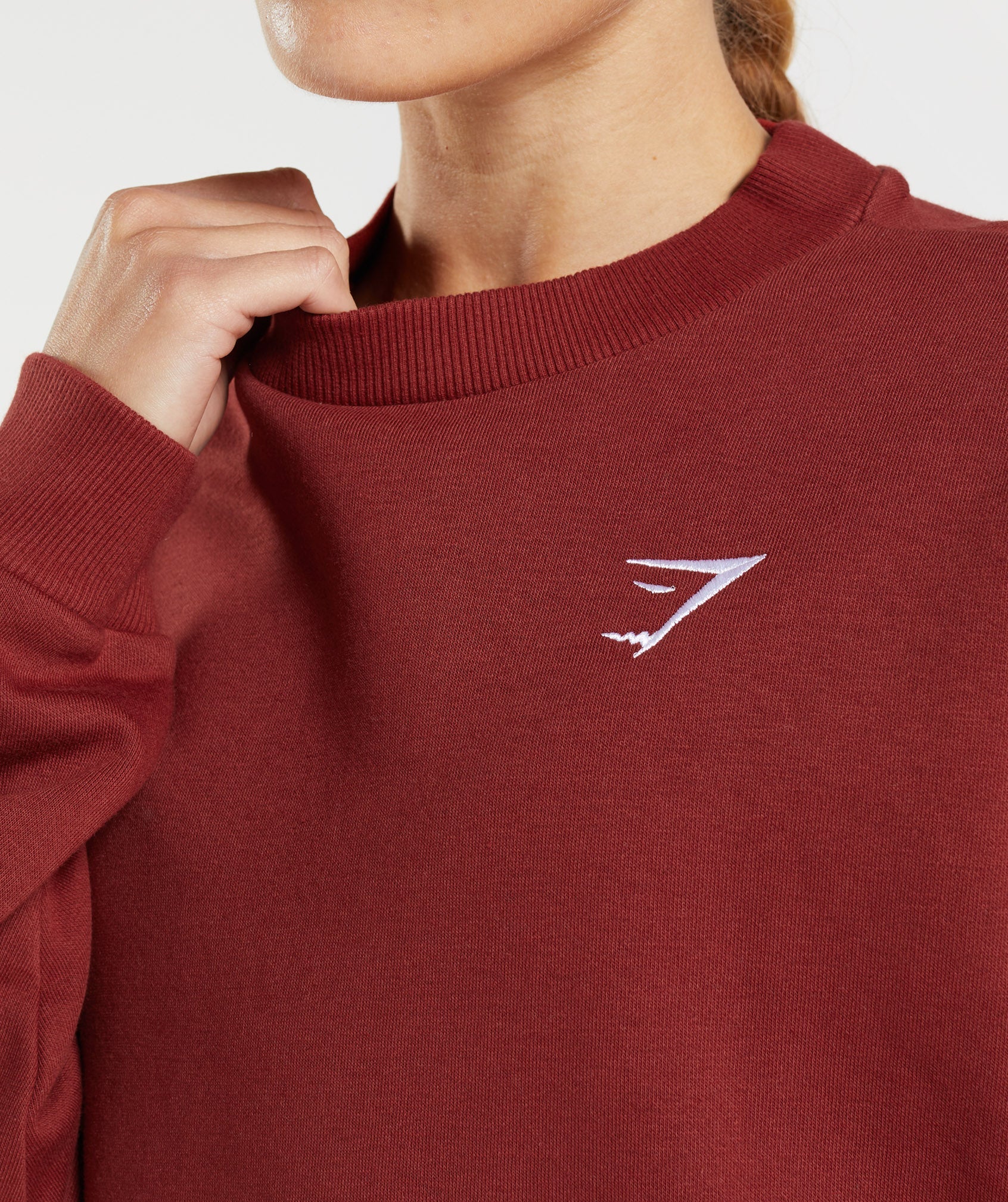 Training Oversized Sweatshirt in Rosewood Red - view 3