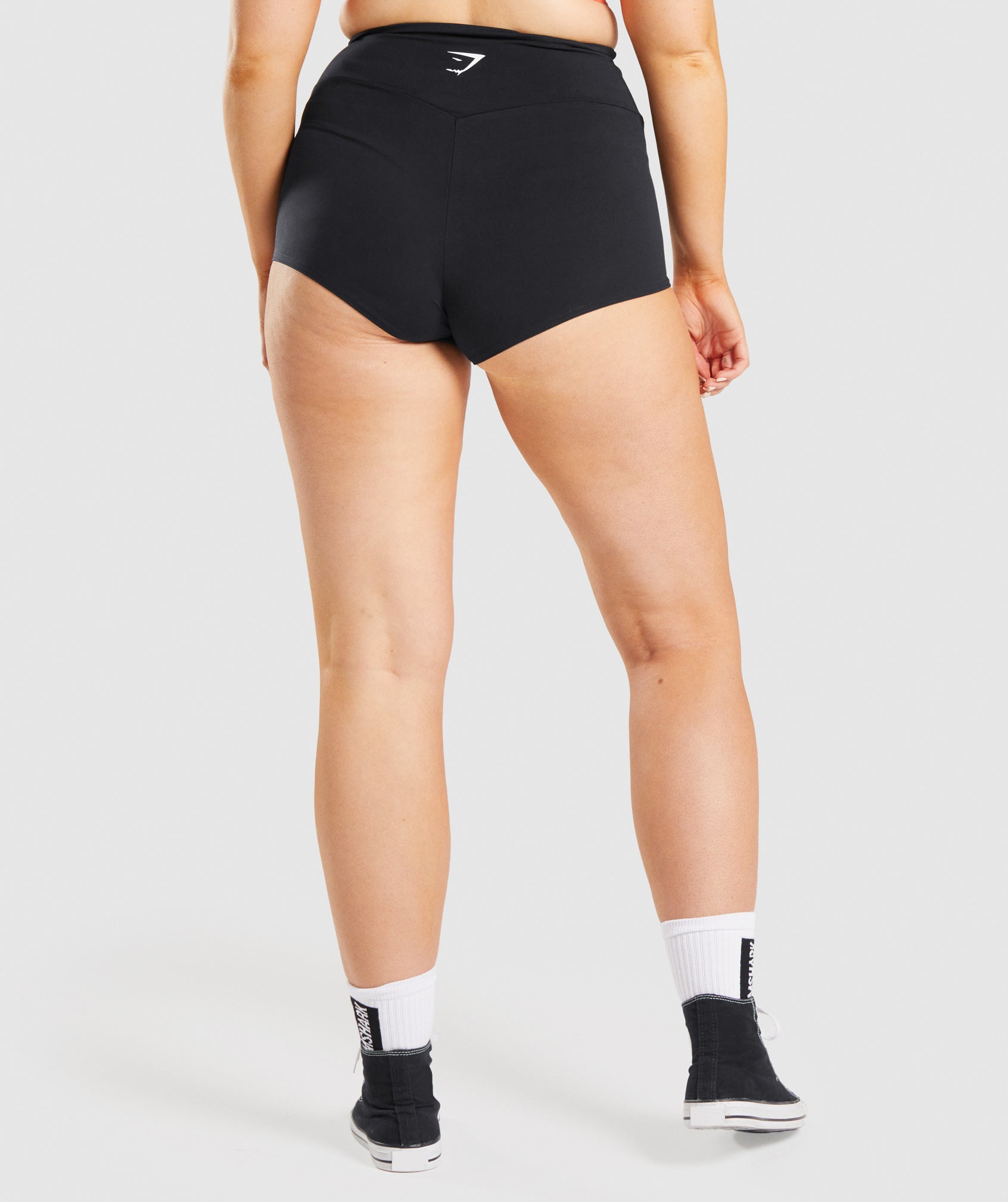 Mini short Gymshark Black size 8 UK in Cotton - elasthane - 40719466