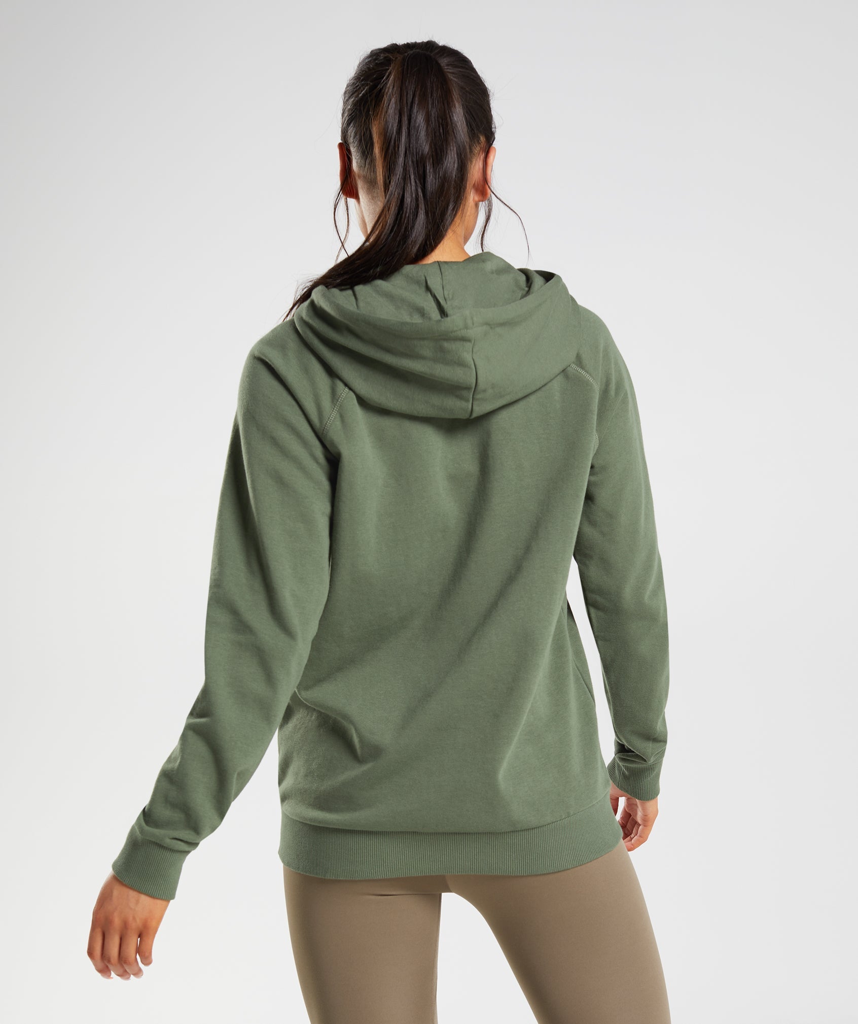 Training Zip Hoodie in Core Olive - view 2