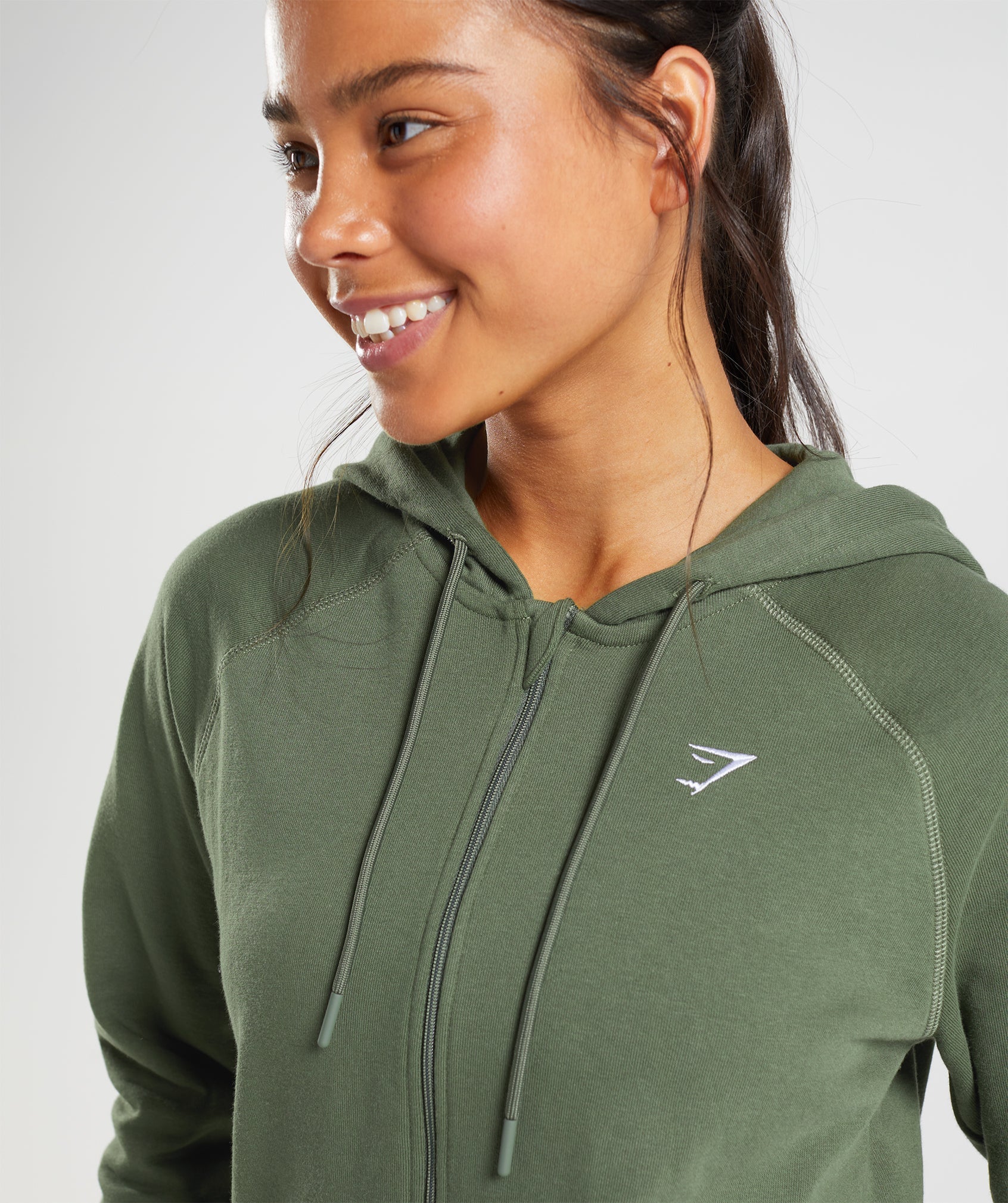 Training Zip Hoodie in Core Olive - view 3