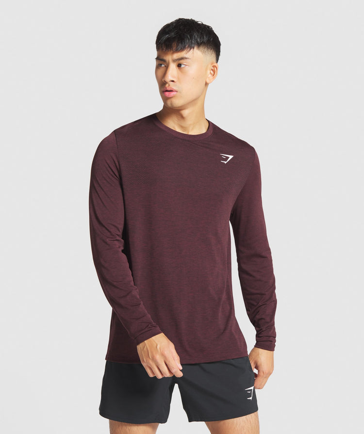 burgundy long sleeve t shirt