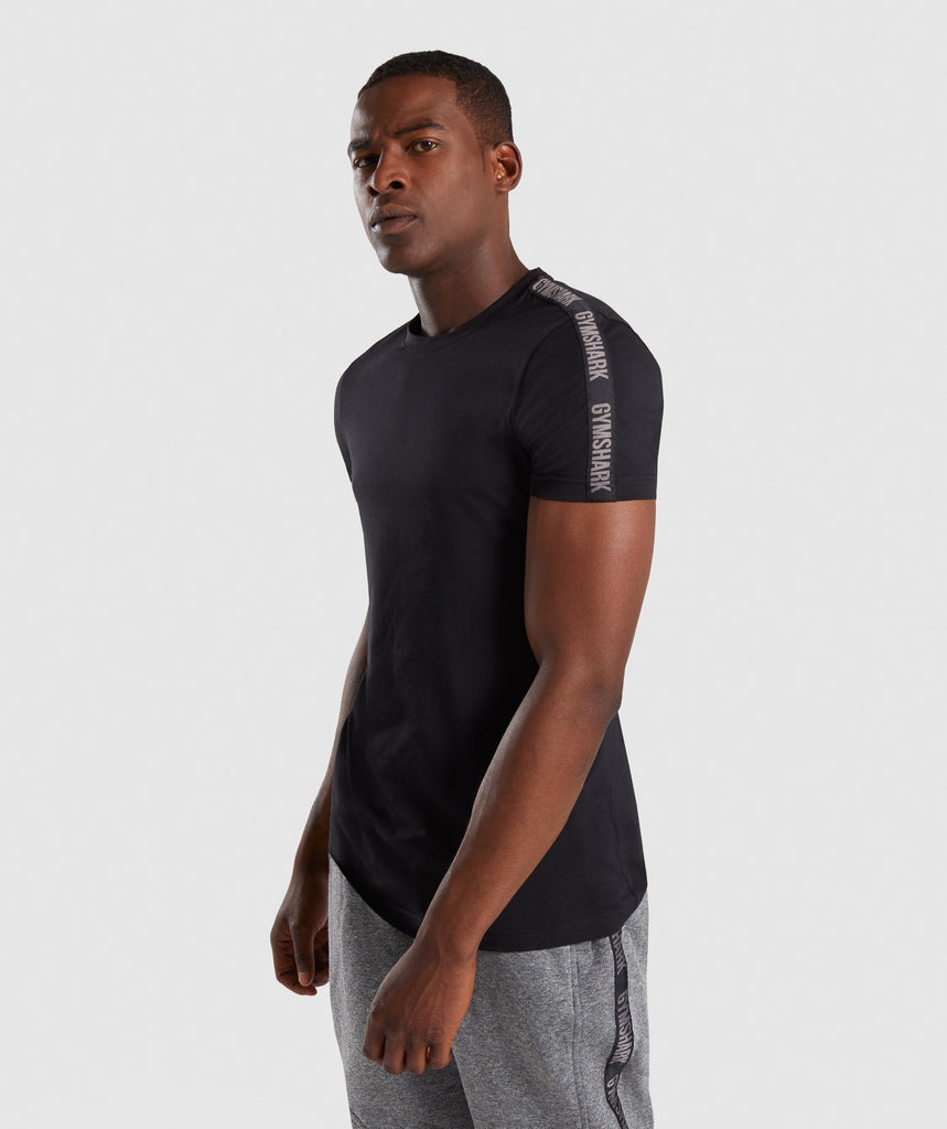 Gymshark Taped T-Shirt - Black 1