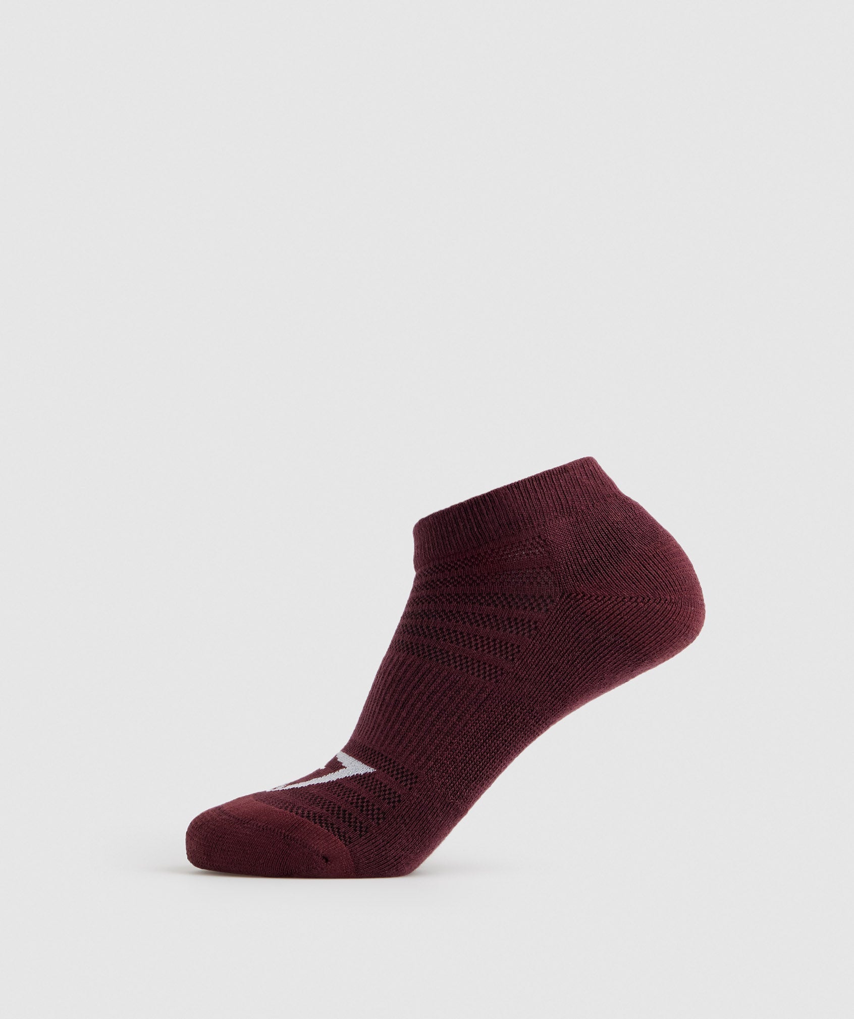 Trainer Socks 3pk in Baked Maroon/Sweet Pink/White - view 5