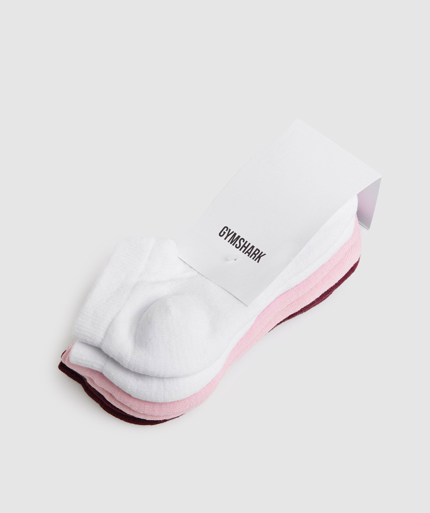 Trainer Socks 3pk in Baked Maroon/Sweet Pink/White - view 3