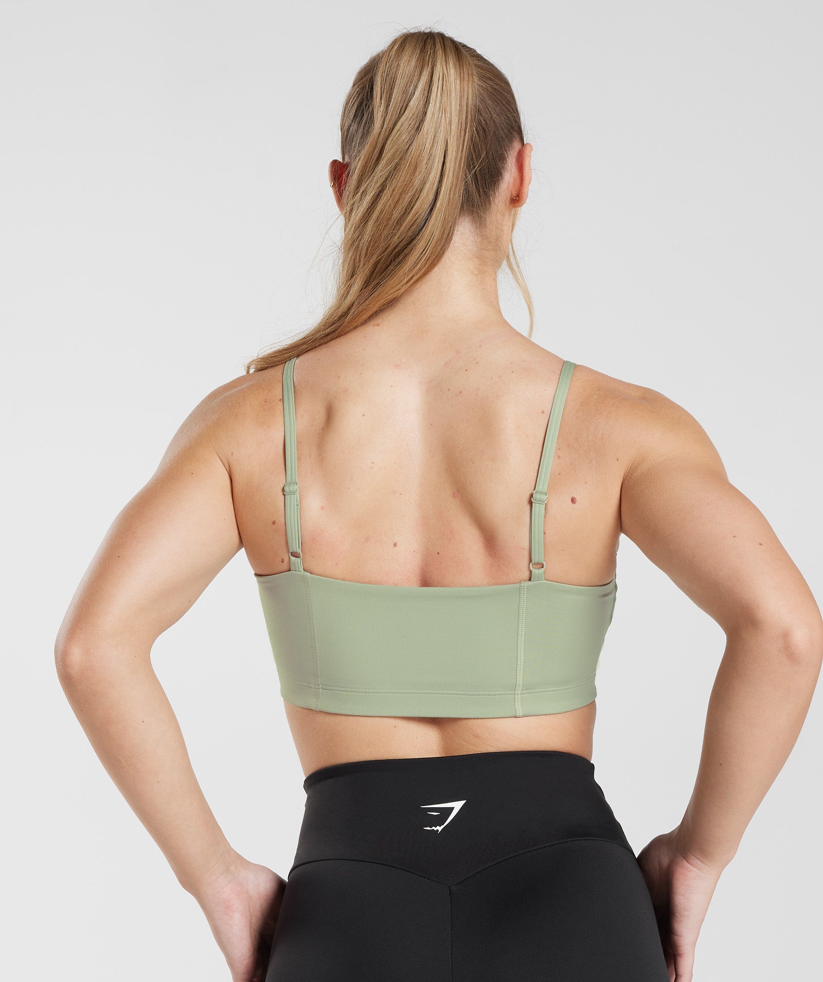 Bandeau Sports Bra in Light Olive Green - view 2