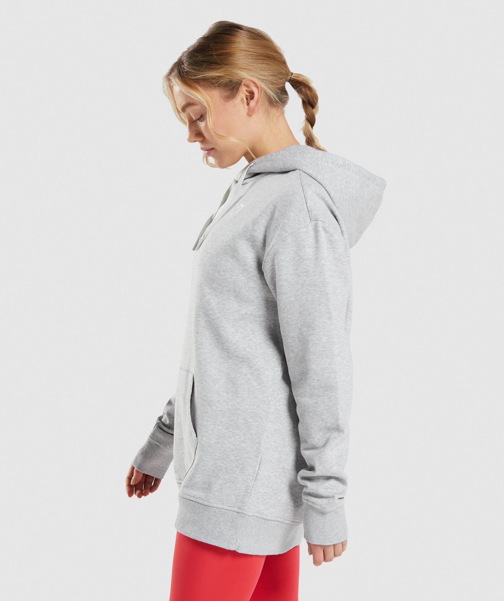 Training Oversized Hoodie in Light Grey Marl - view 4