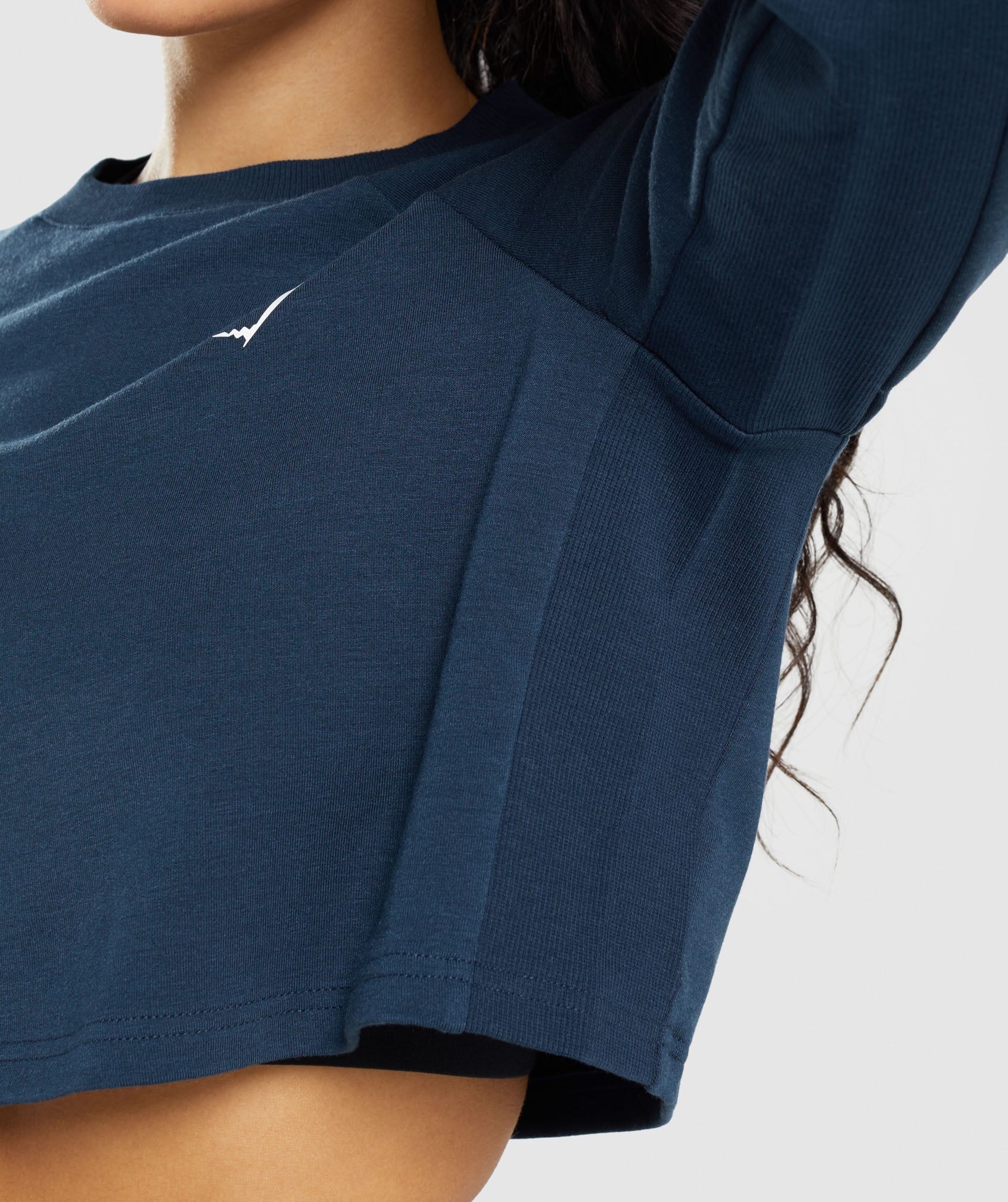 Training Cropped Sweater in Navy