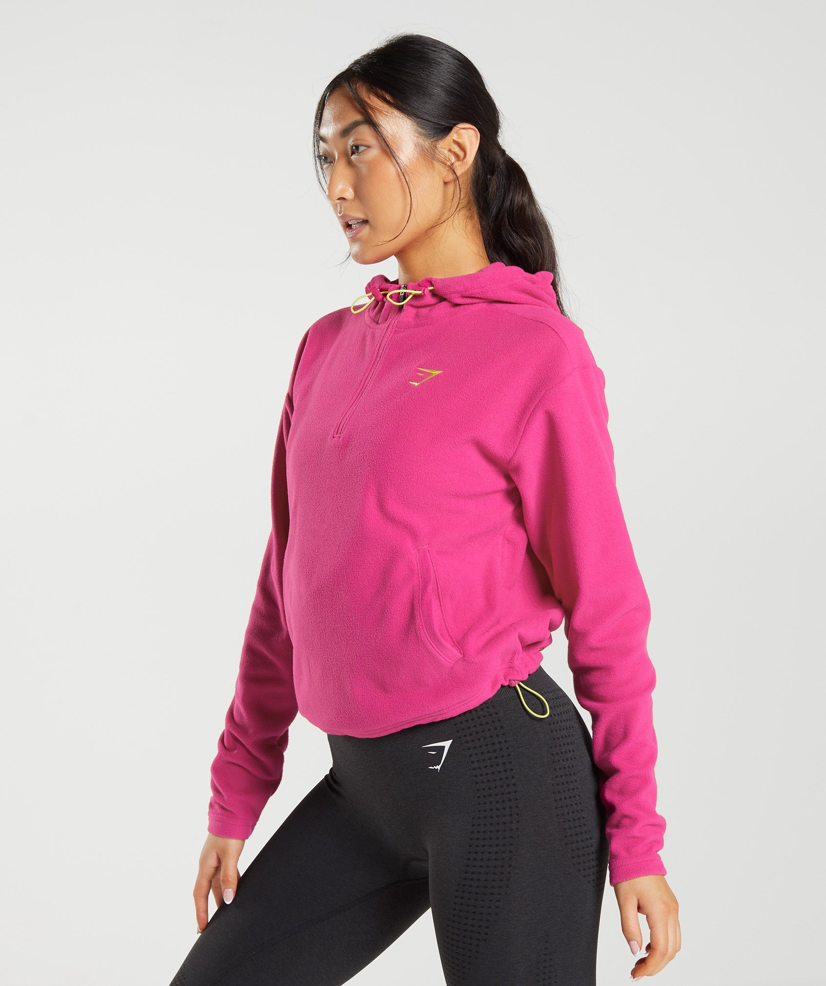 Training Fleece 1/4 Zip in Magenta Pink - view 2