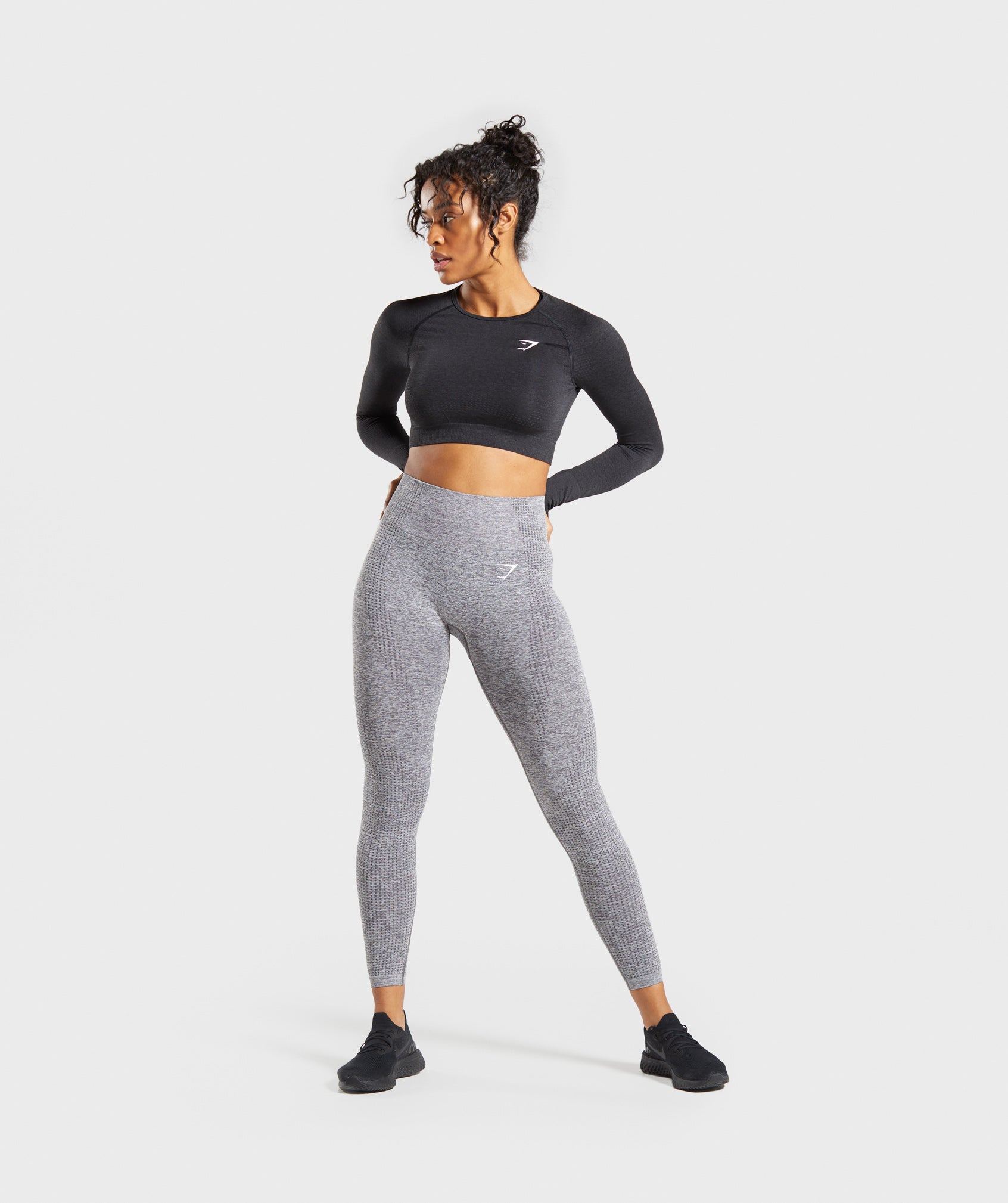 Gymshark Vital Seamless Leggings Smokey Grey Marl Size Large