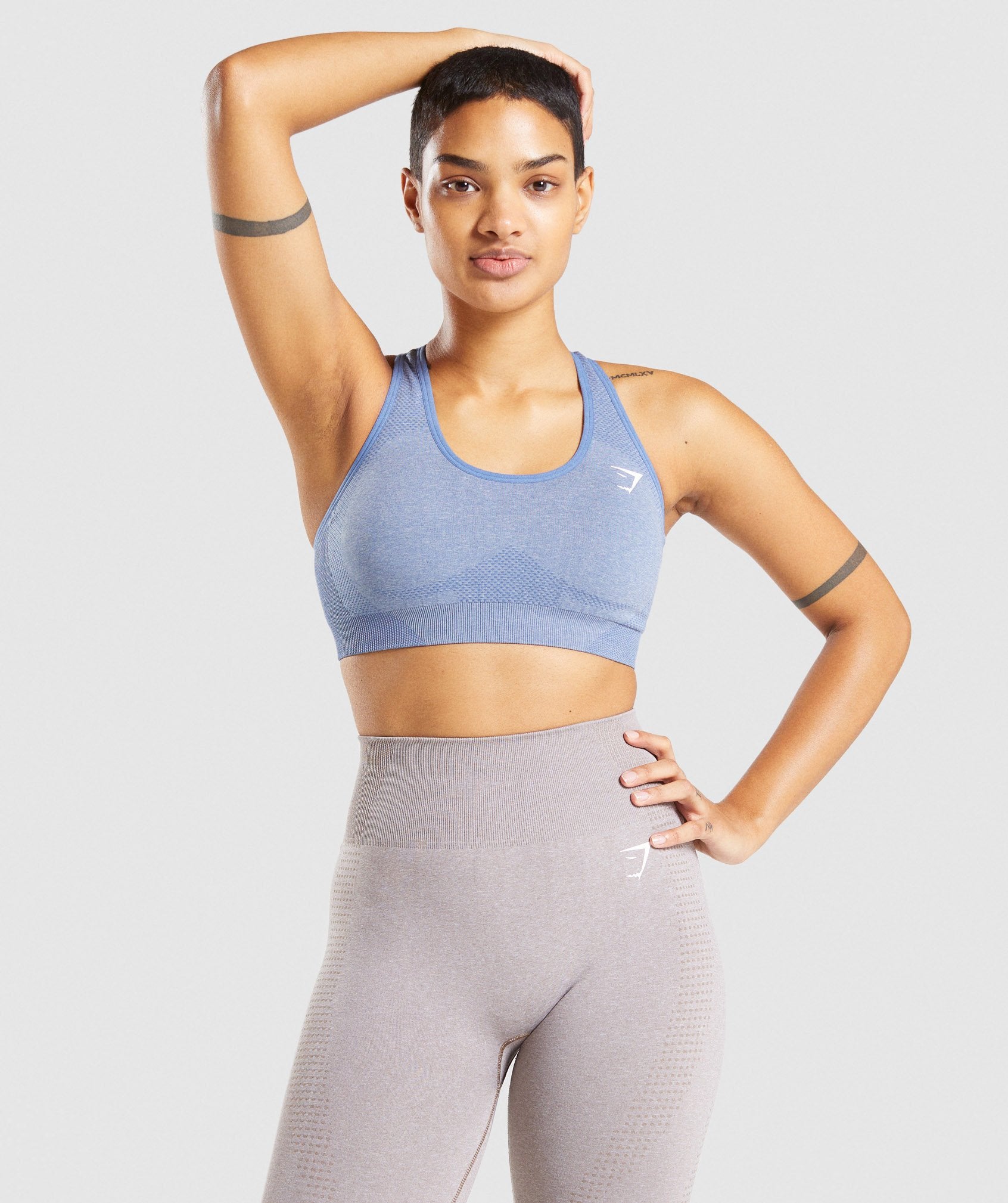 Vital Seamless 2.0 Sports Bra in Blue Marl - view 1